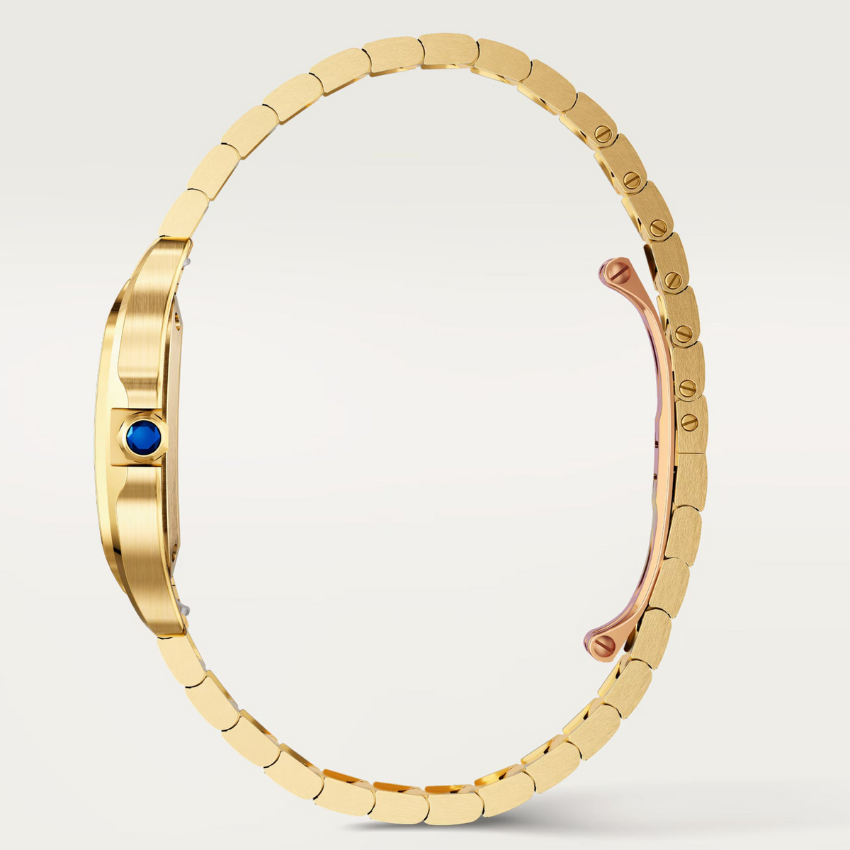 Cartier Santos 18k Yellow Gold Small WSSA0107 side view