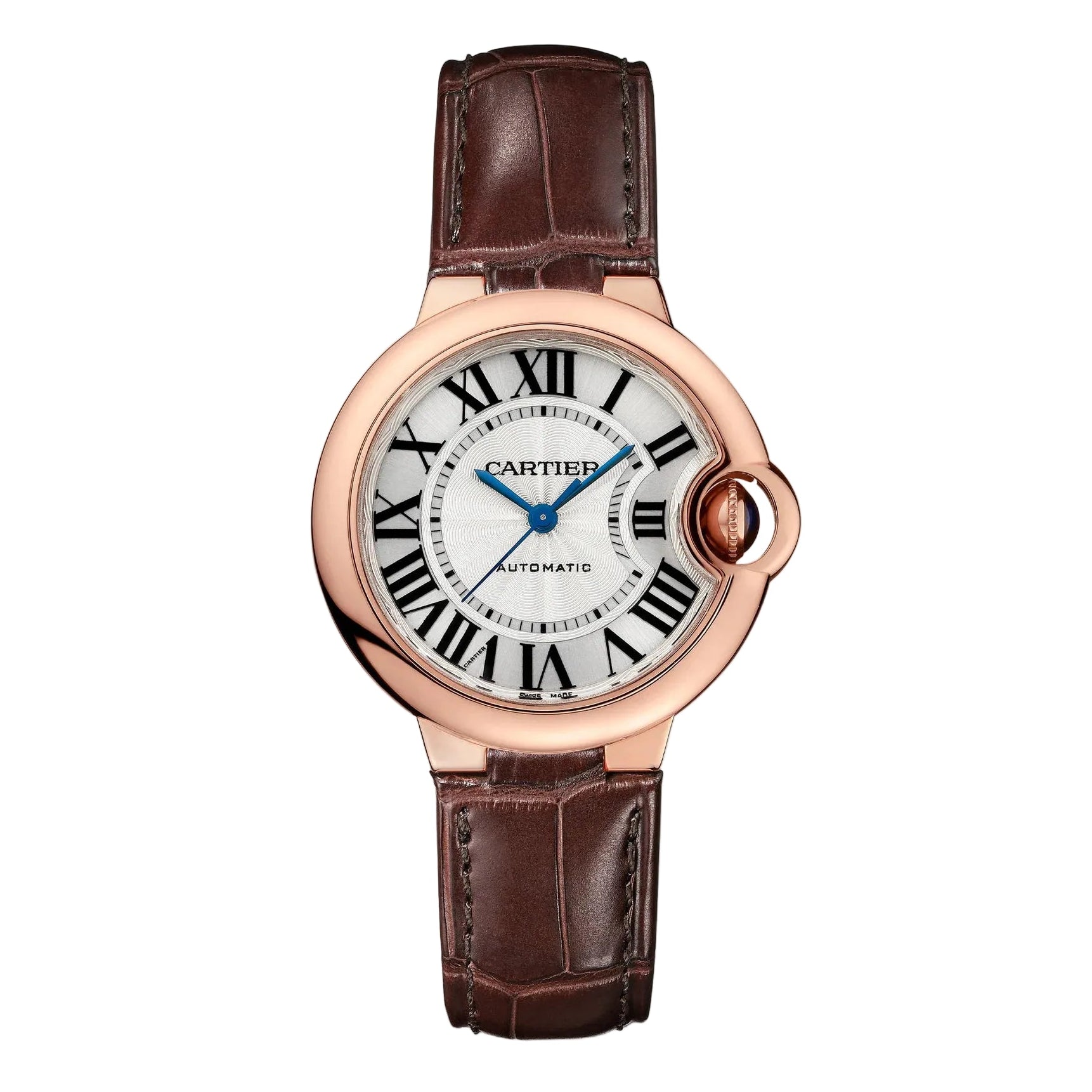 Front view of Cartier Ballon Bleu Rose Gold 33mm W6920097