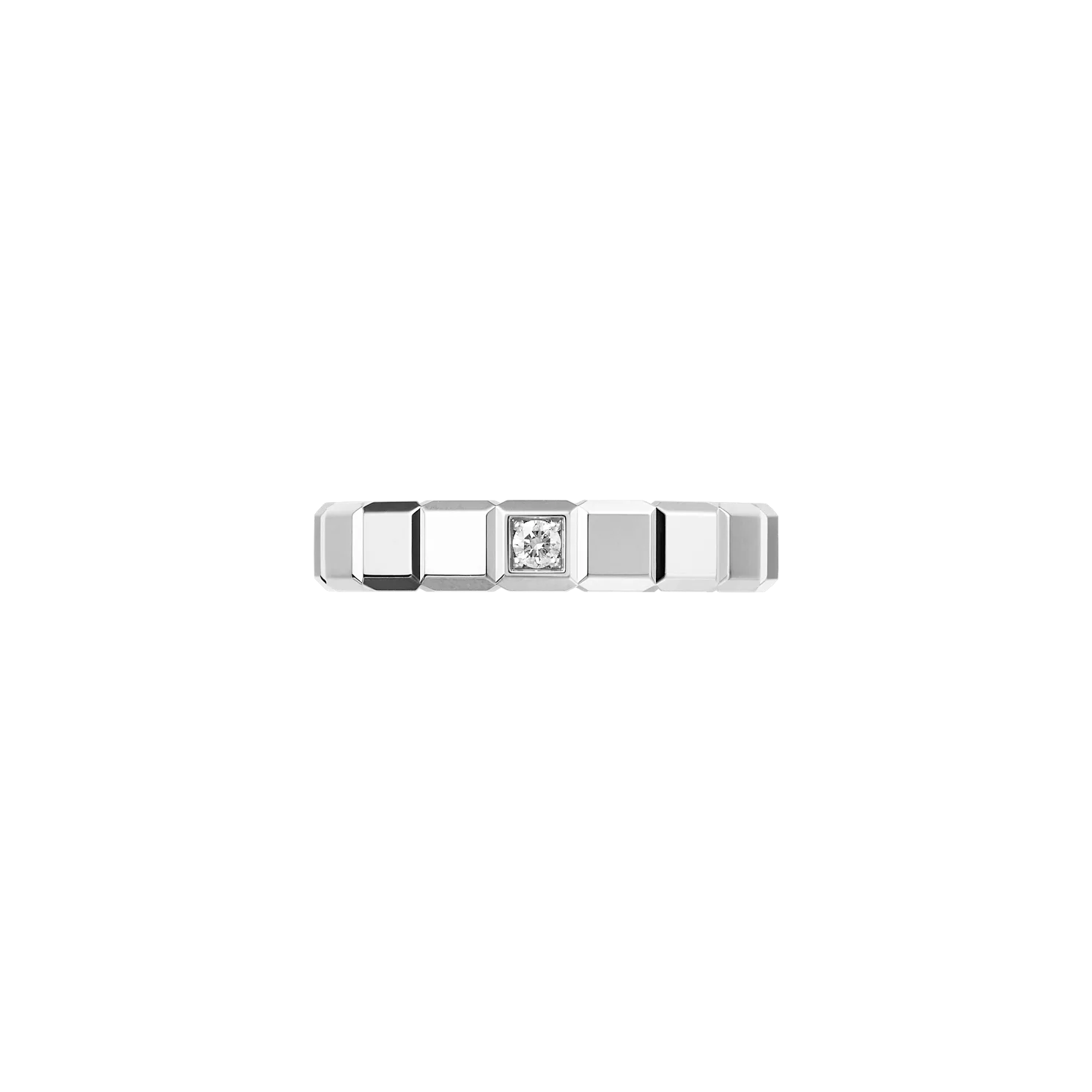 Front view of Chopard Ice Cube 1 Diamond White Gold Ring 829834-1068