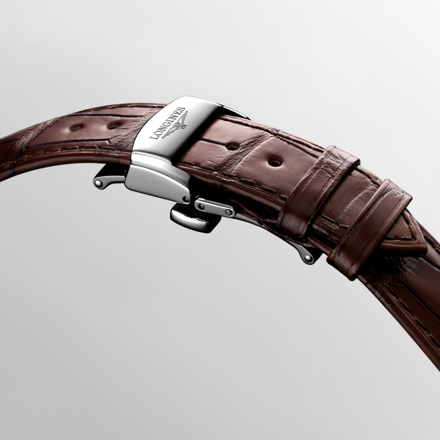 Close Strap View of Longines Master Collection Chrono Monopusher Ivory L29604782