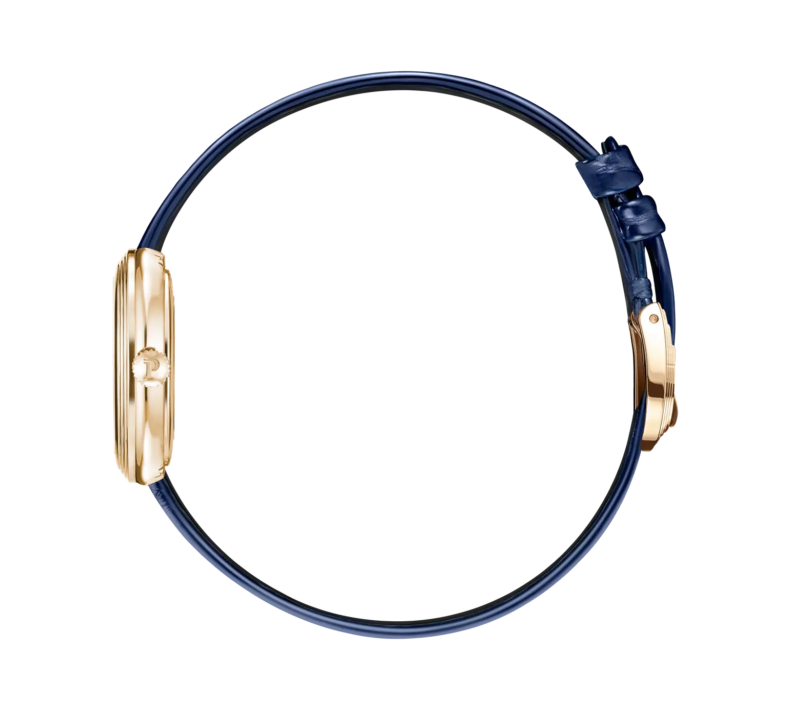 Side View Of Piaget Sixtie Rose Gold Watch.