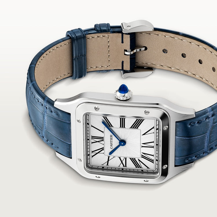 Side view of Cartier Santos-Dumont Large Model Steel WSSA0085