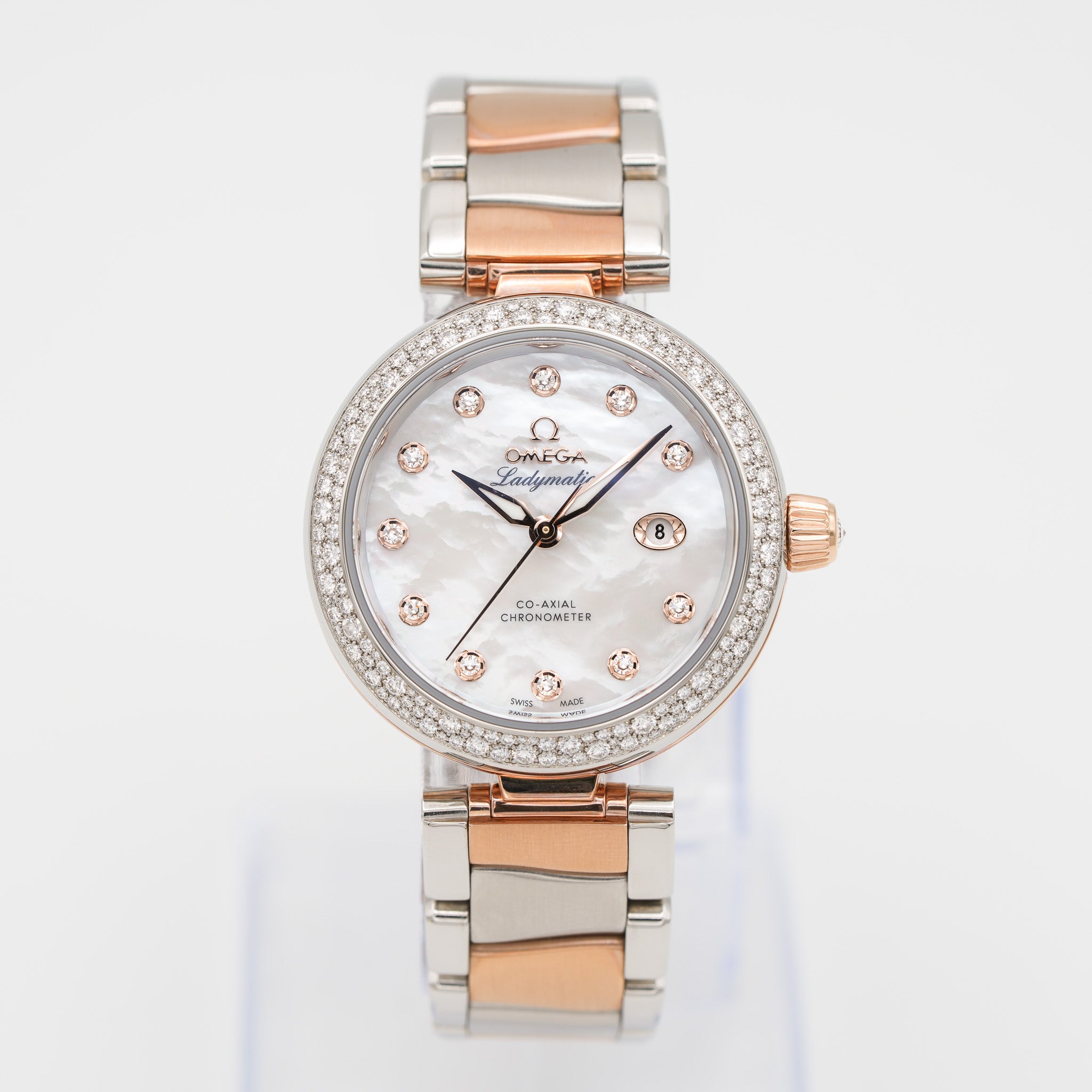 Omega 425.25.34.20.55.004 De Ville Ladymatic Co-Axial 34mm Diamonds Watch dial 2