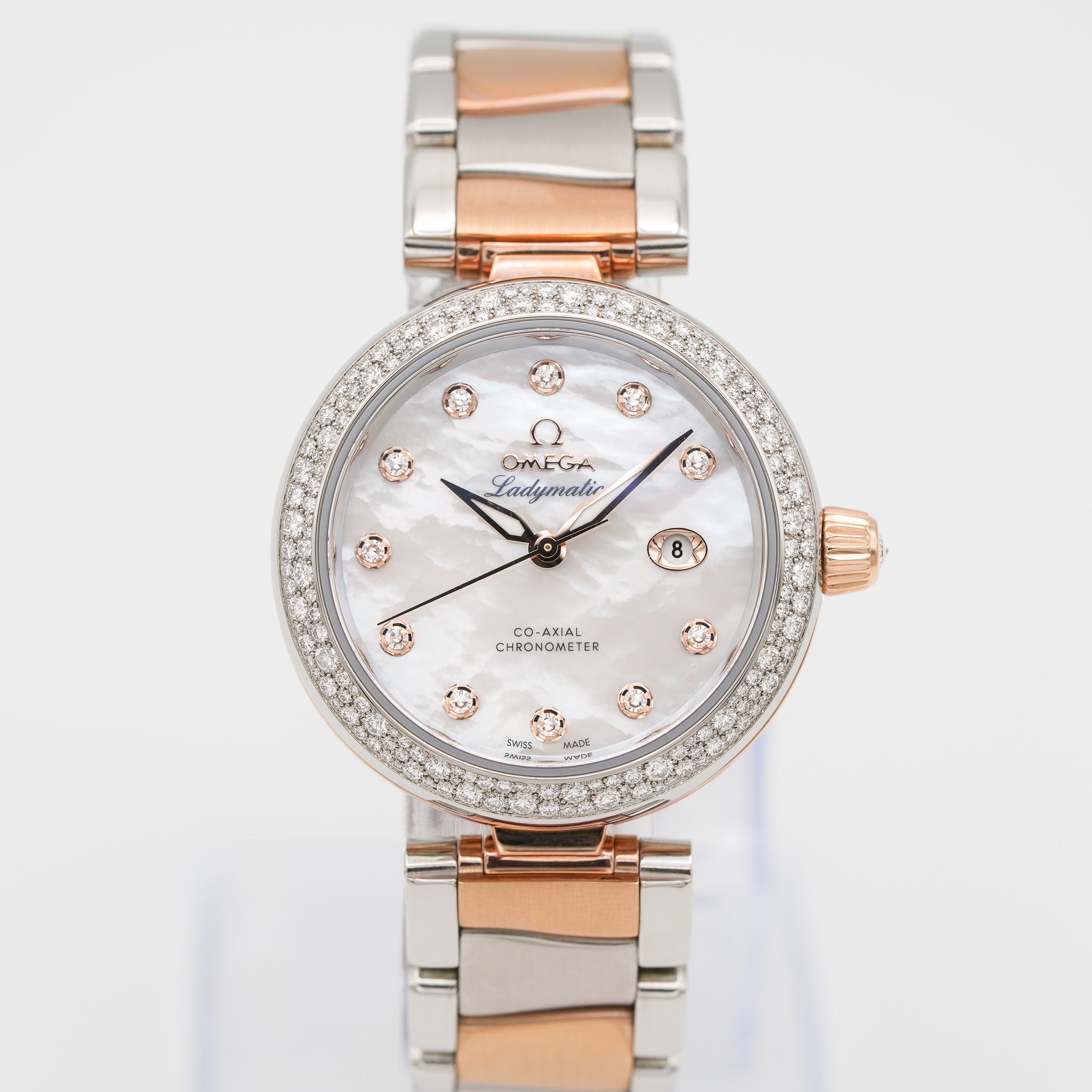 Omega 425.25.34.20.55.004 De Ville Ladymatic Co-Axial 34mm Diamonds Watch dial 2 zoom