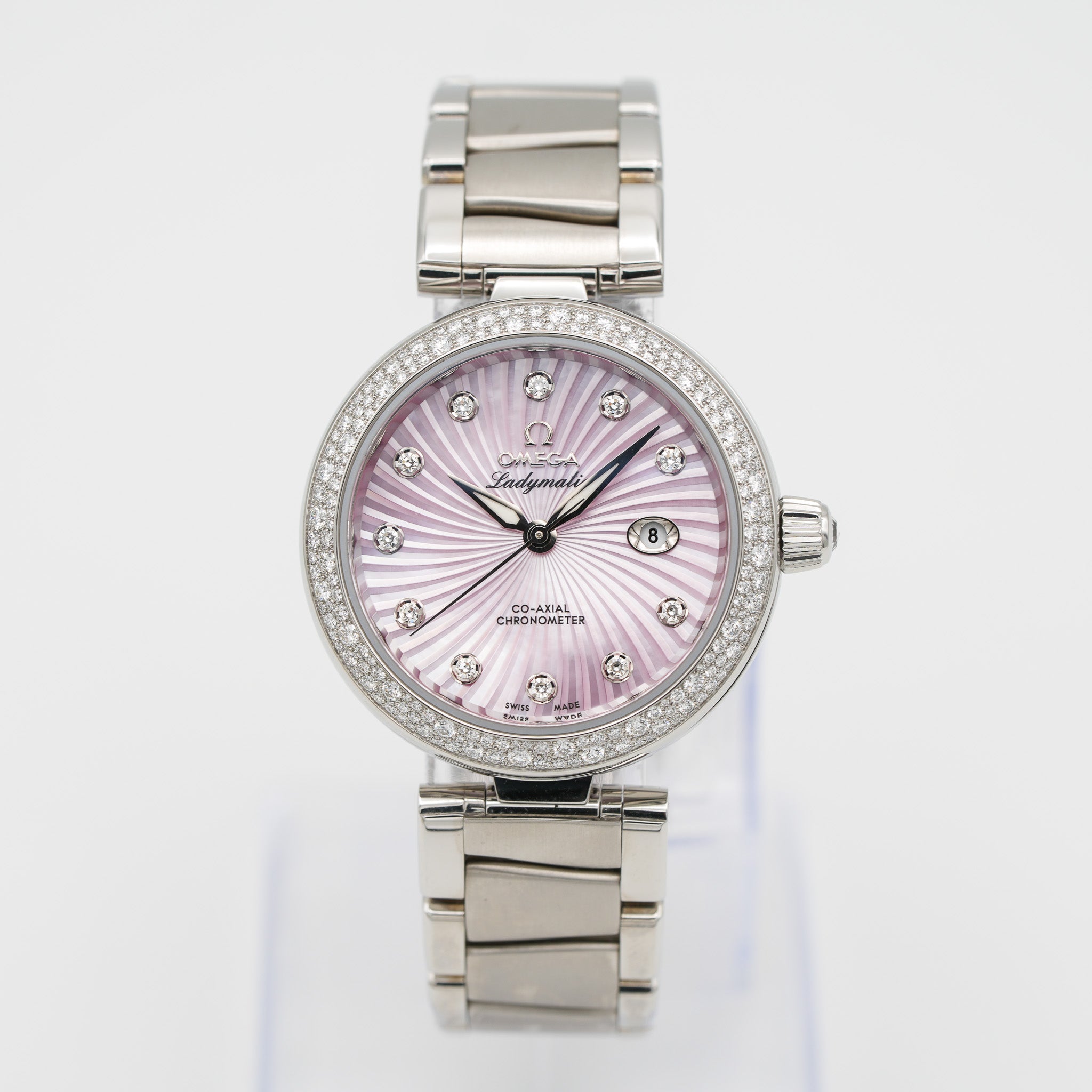 Omega 425.35.34.20.57.001 De Ville Ladymatic Co-Axial 34 mm Diamonds Watch dial