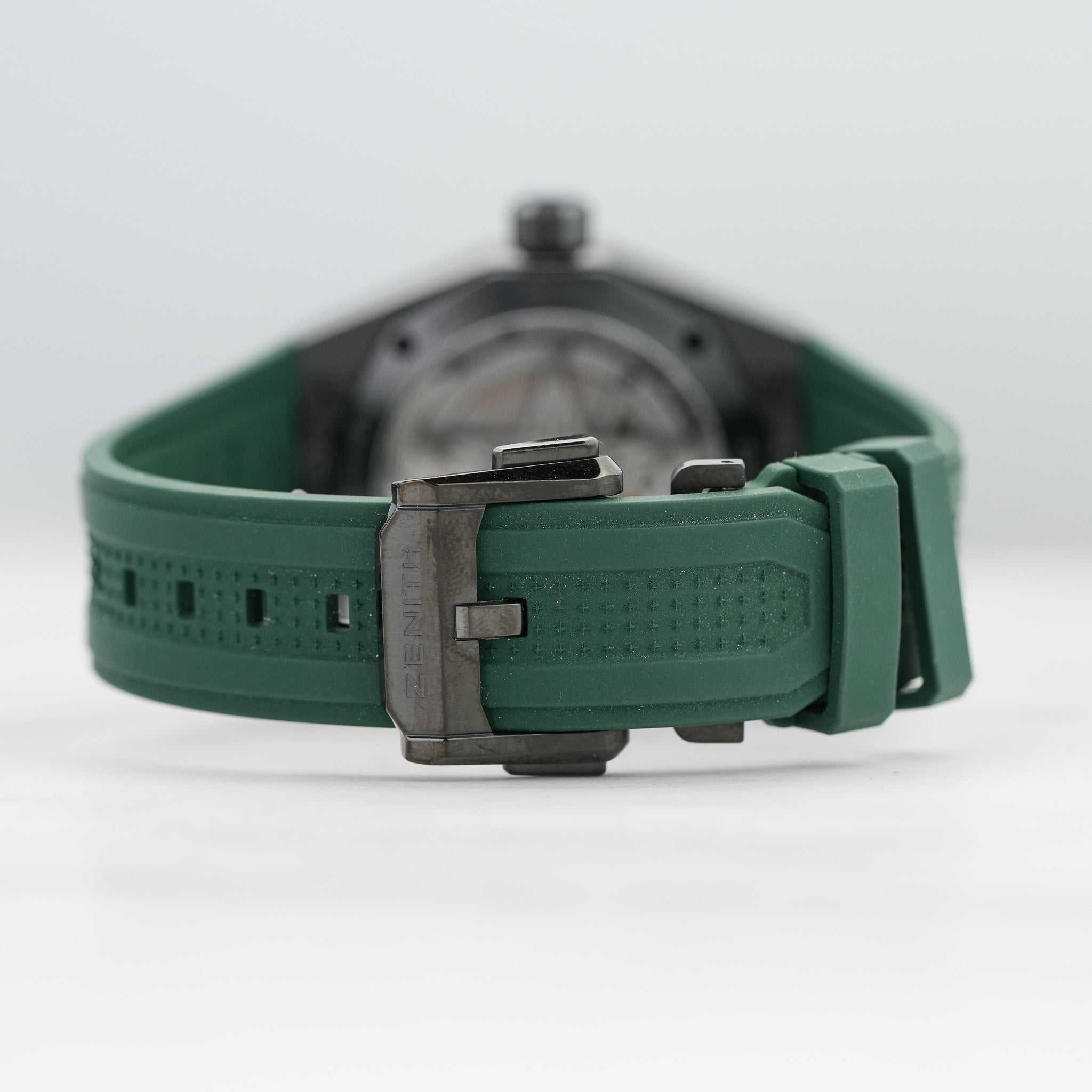 Zenith Defy Skyline Americas Limited Edition Black Ceramic clasp green rubber