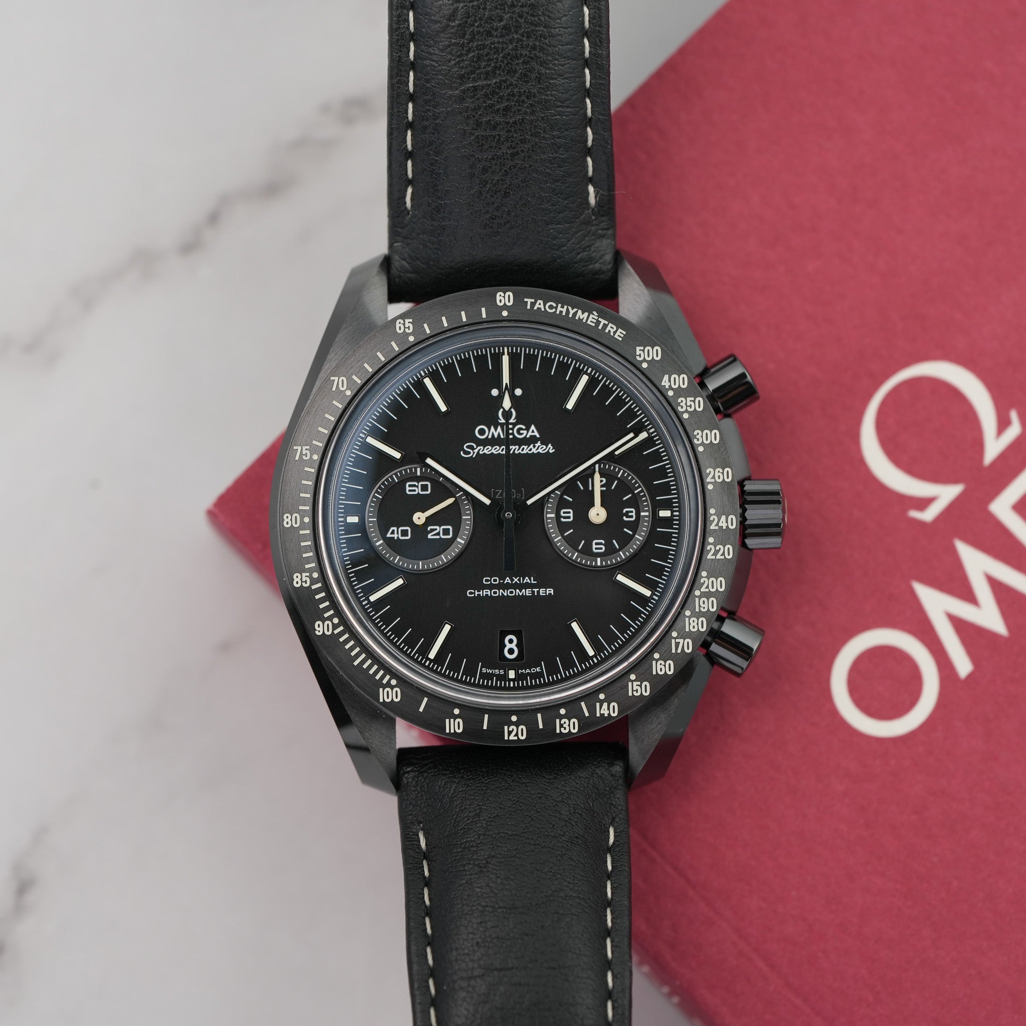 Omega Speedmaster Pitch Black Moonwatch 44.25mm 311.92.44.51.01.004 dial 3