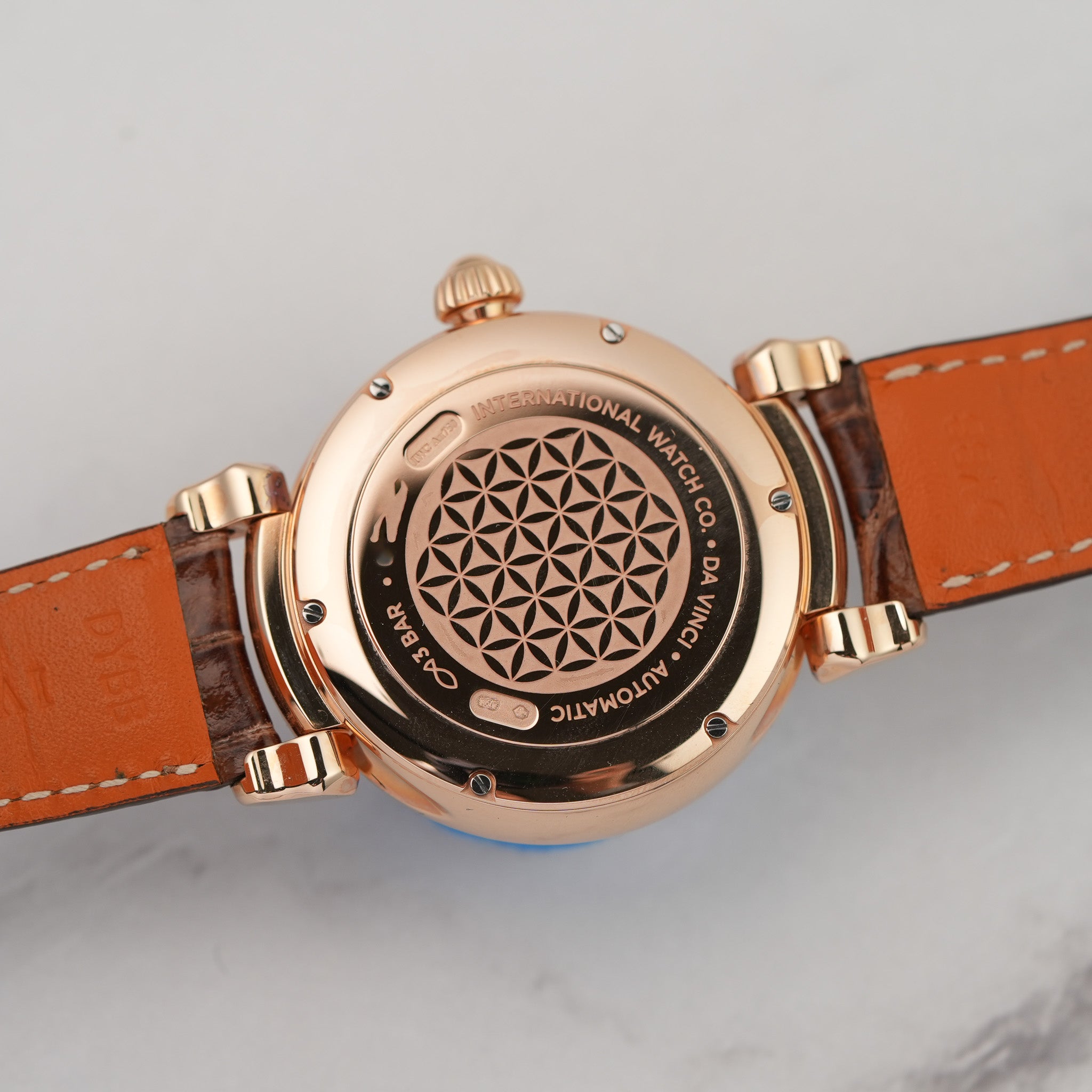 IWC IW459308 Da Vinci 36mm Moonphase Gold Watch caseback