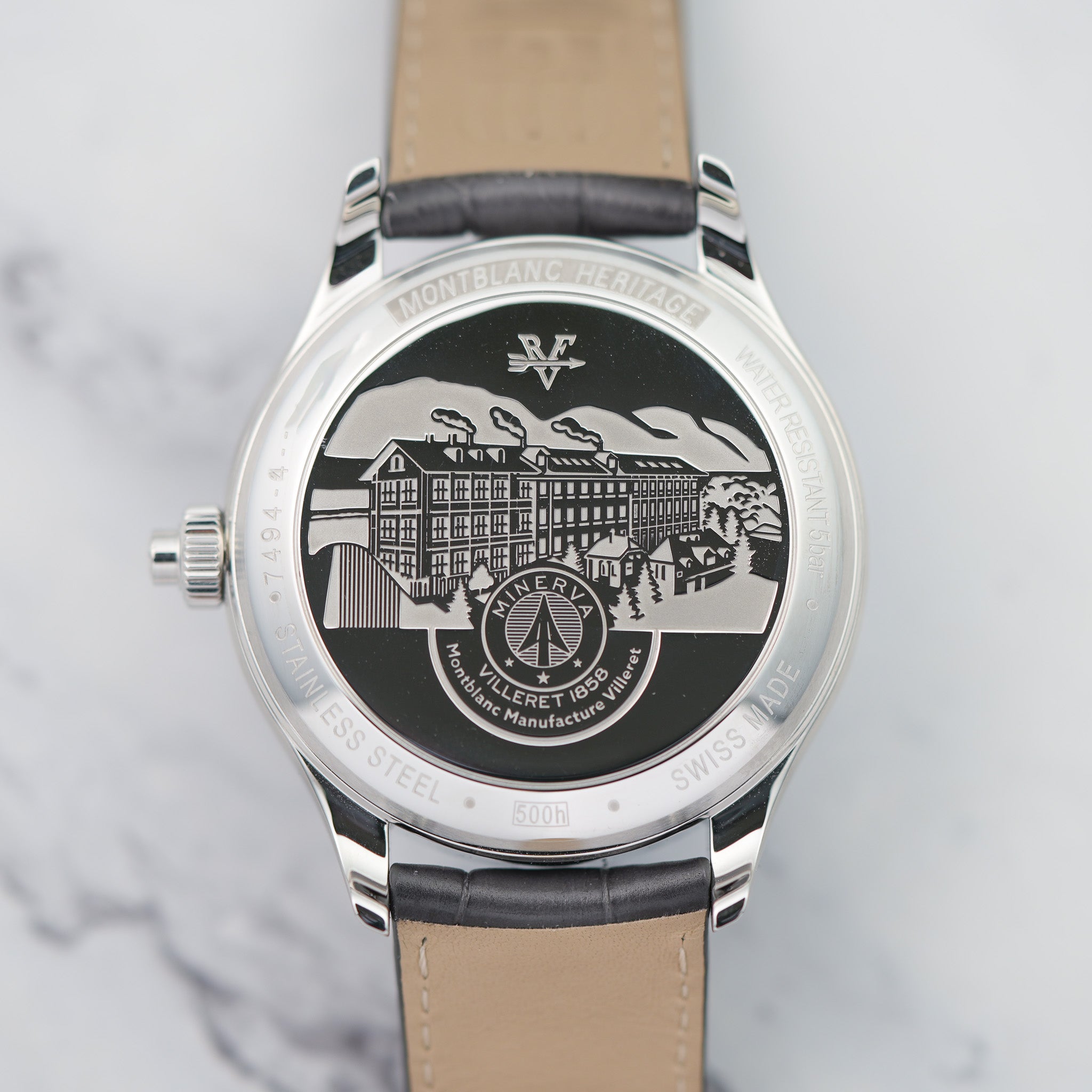 Montblanc Heritage Monopusher Chronograph 42mm Automatic Watch caseback