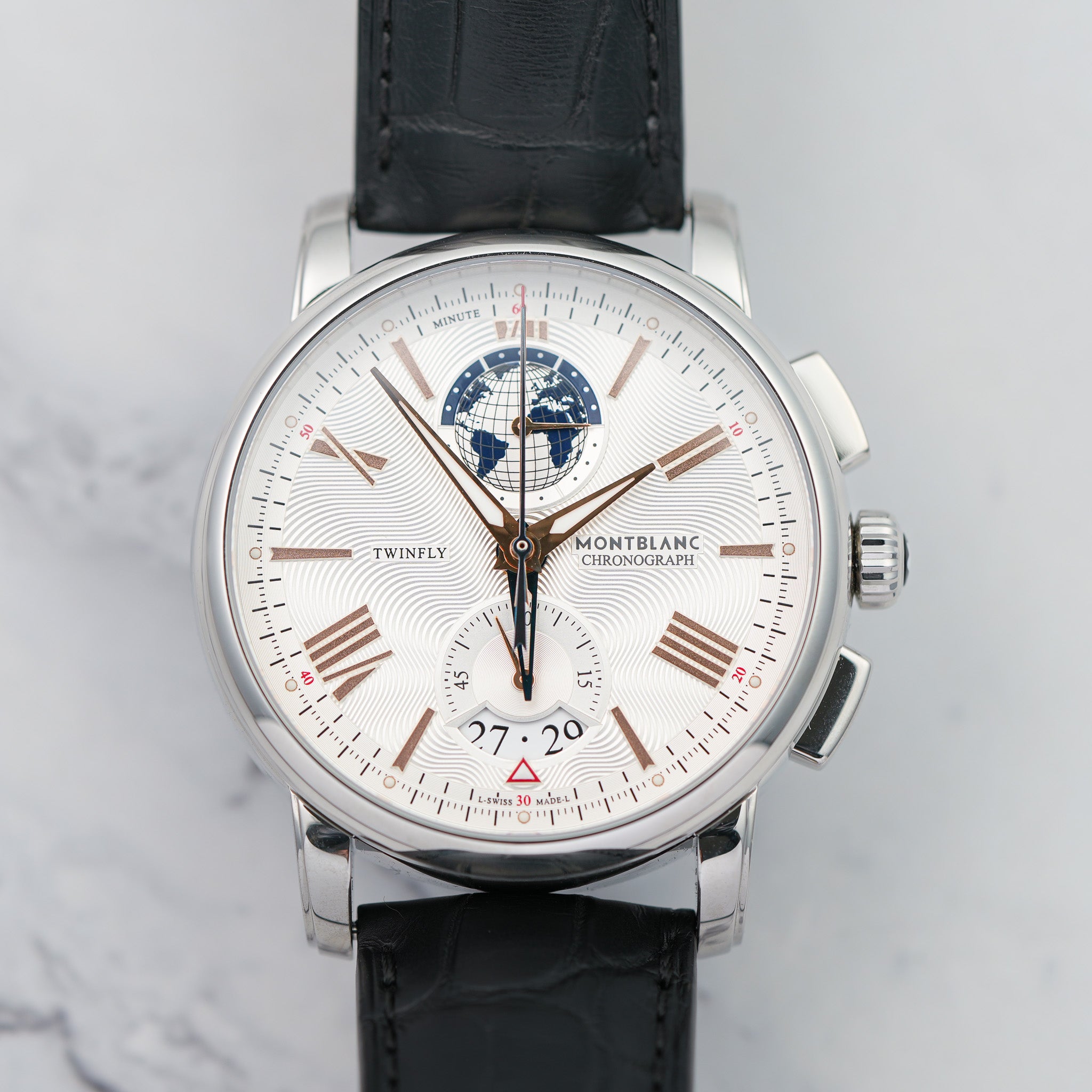 Montblanc 4810 TwinFly Chronograph 110 Years Edition Watch flatlay