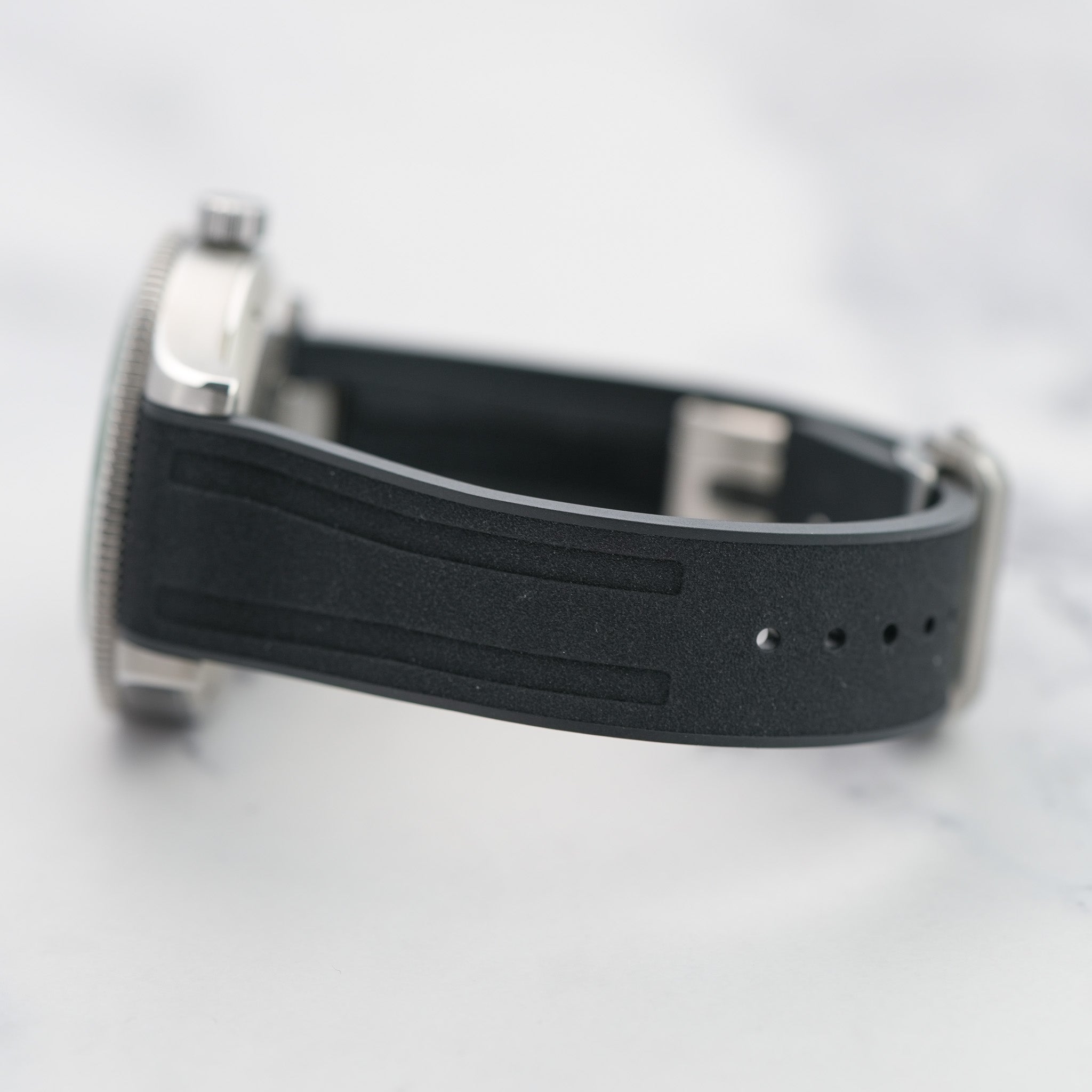 Montblanc 1858 Iced Sea Automatic Date Green on Rubber Watch strap