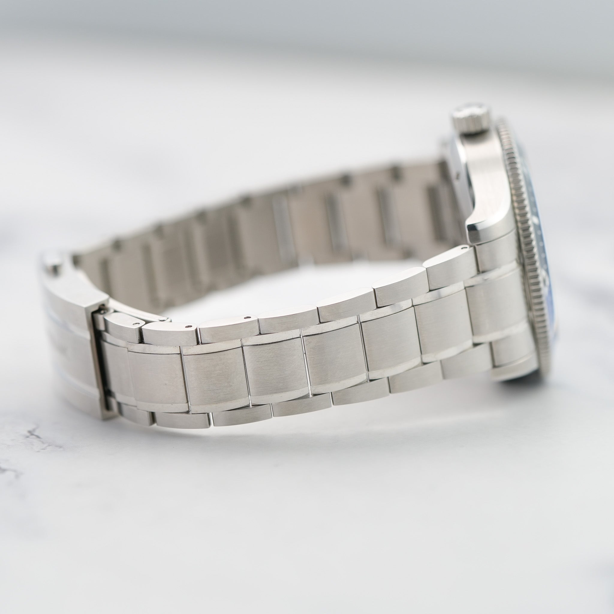 Montblanc 1858 Iced Sea Automatic Date Blue Watch bracelet 2