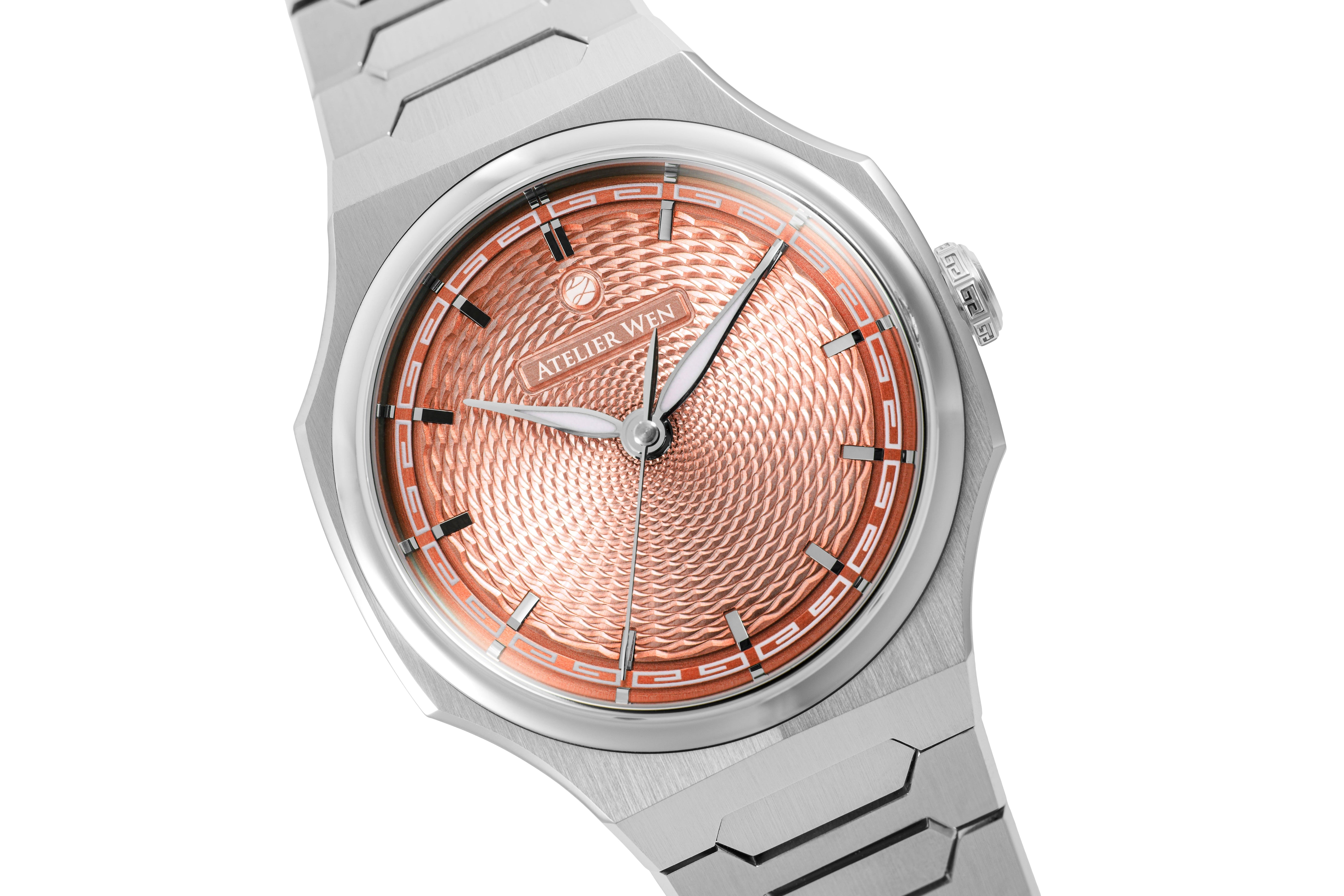 dial view Atelier Wen Perception V3 Xiá 霞 (Salmon)