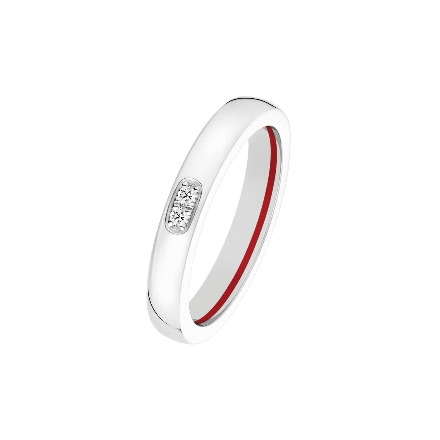 Qeelin Hong Xian Platinum 2 Diamond 3MM Band