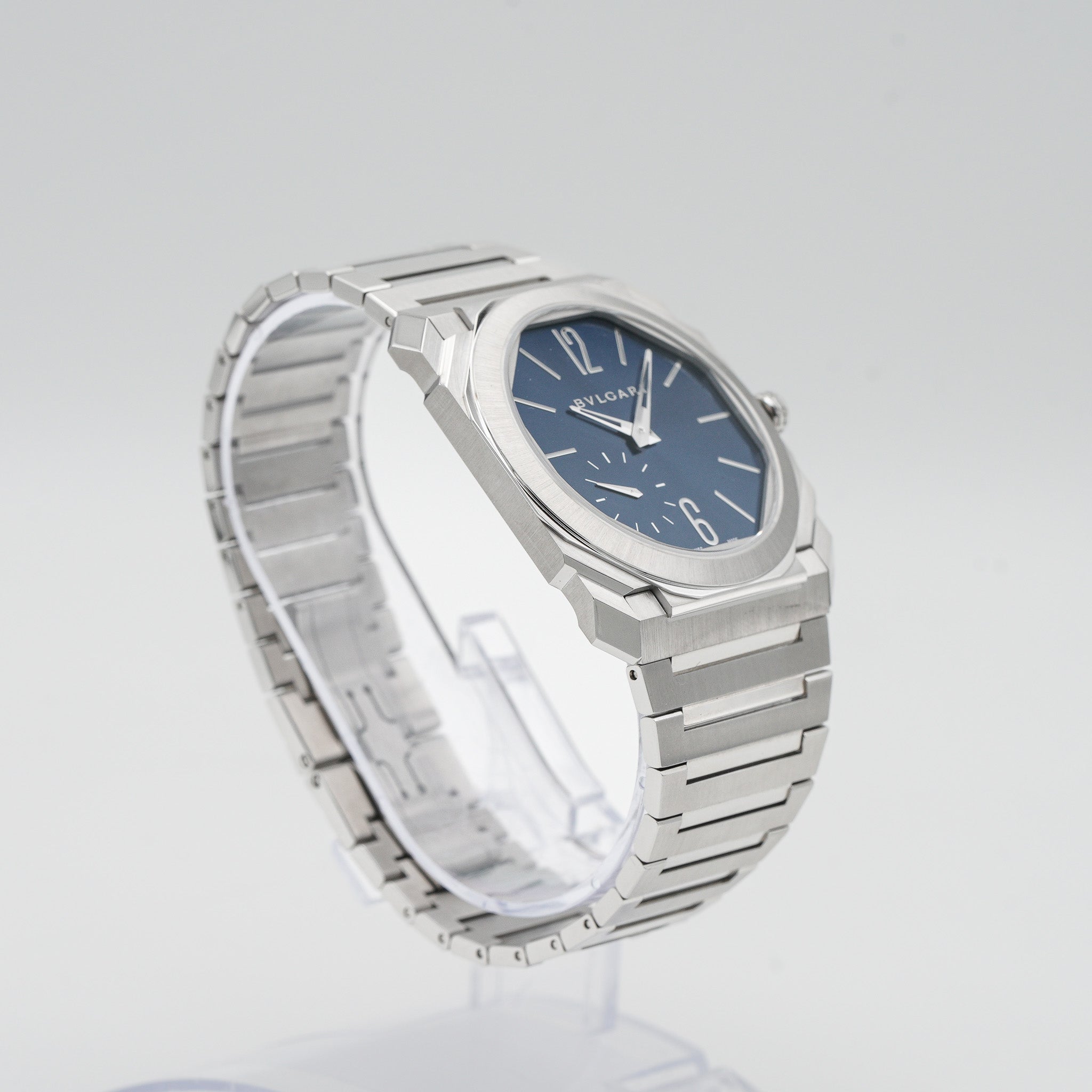 BVLGARI 103431 Bulgari Octo Finissimo Automatic Blue Dial Stainless Steel 40mm Watch case side