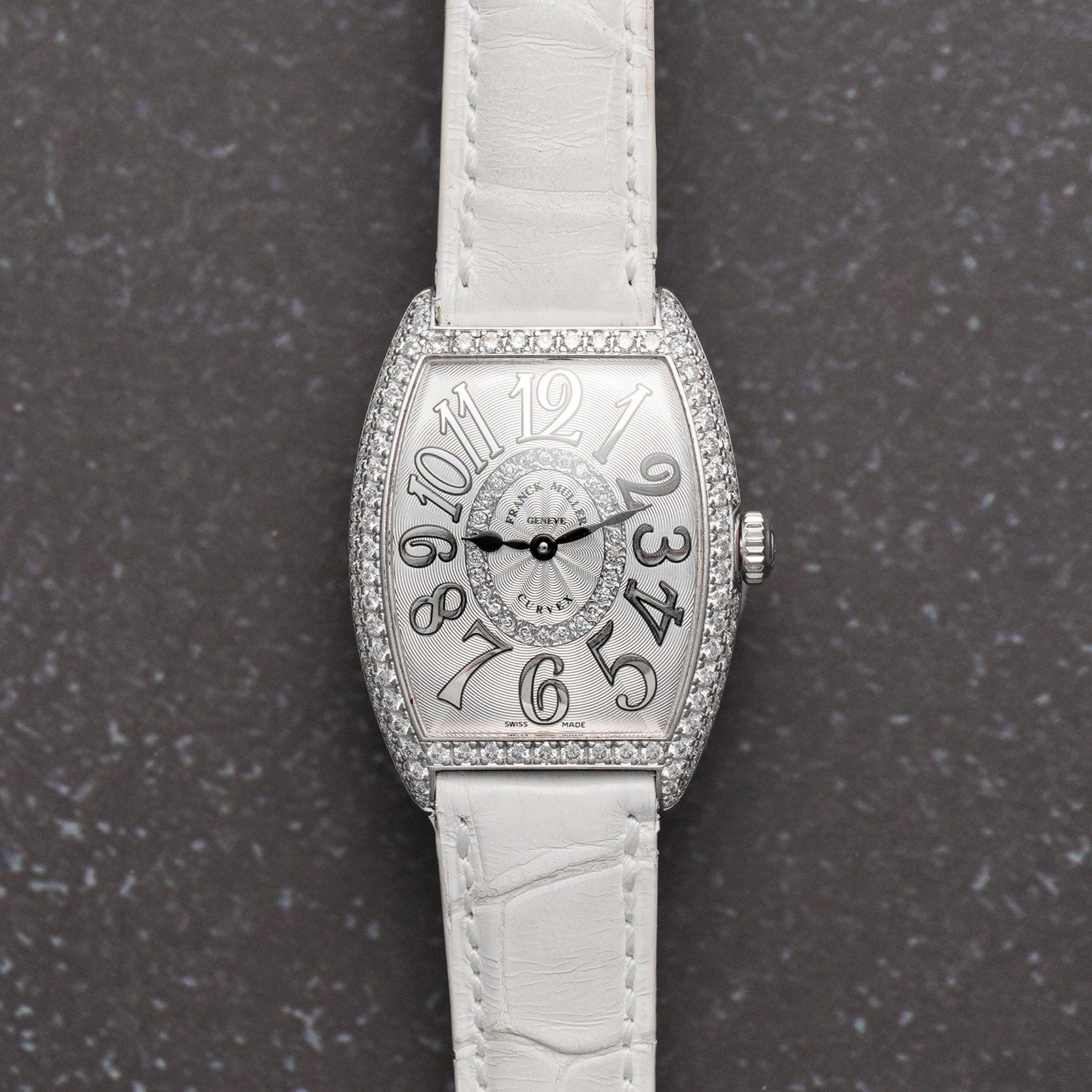 Franck Muller Cintree Curvex White Gold Quartz 7502QZDCD1RRELWGE watch dial