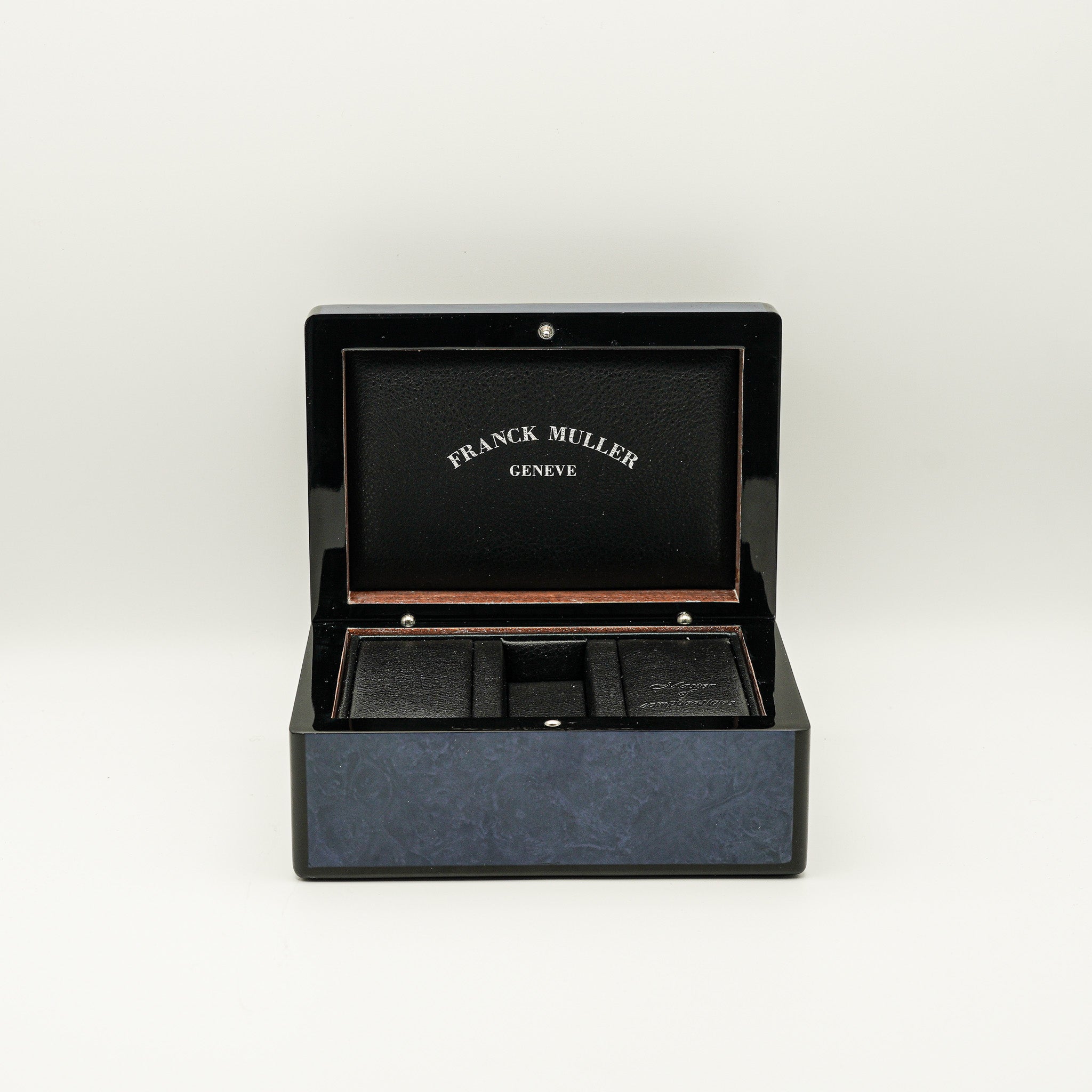 Franck Muller ladies watch box blue lacquered
