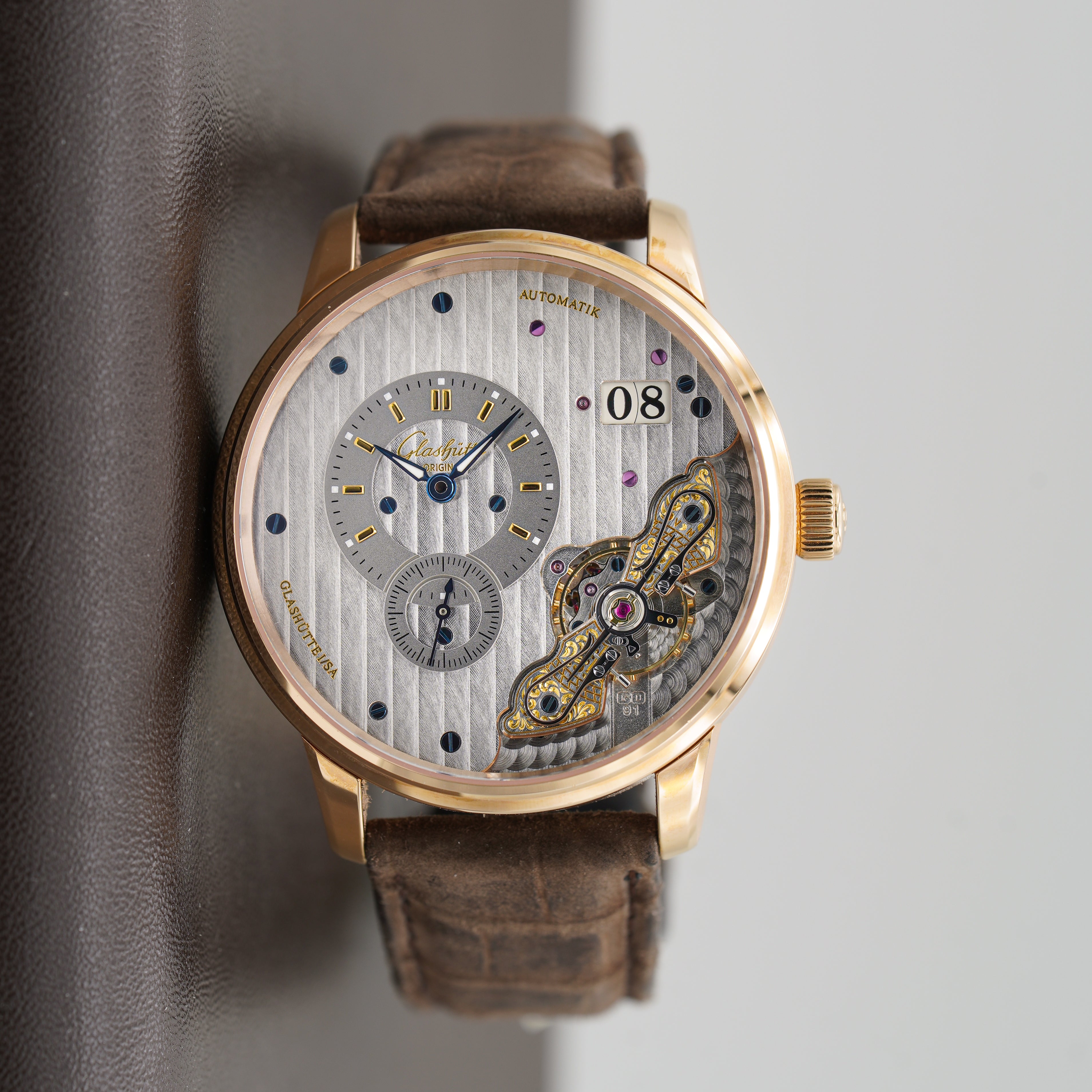 Glashütte Original PanoMaticInverse 18k Rose Gold dial