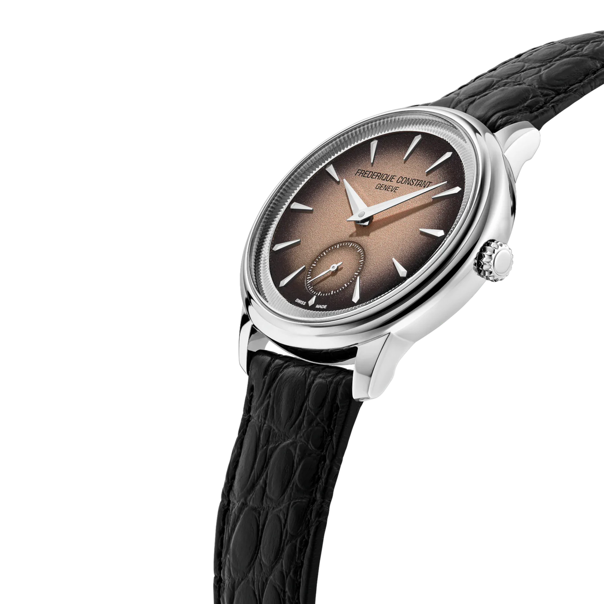Frederique Constant Limited Edition Classics Moneta Handwinding Salmon 38.5mm FC435BBL3S6 dial closeup side view