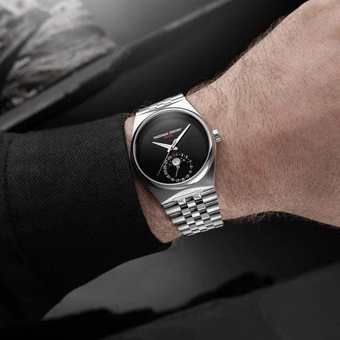 Frederique Constant Limited Edition Manufacture Highlife Moonphase Date Black 39 mm FC716ONB3NH6B model wrist shot