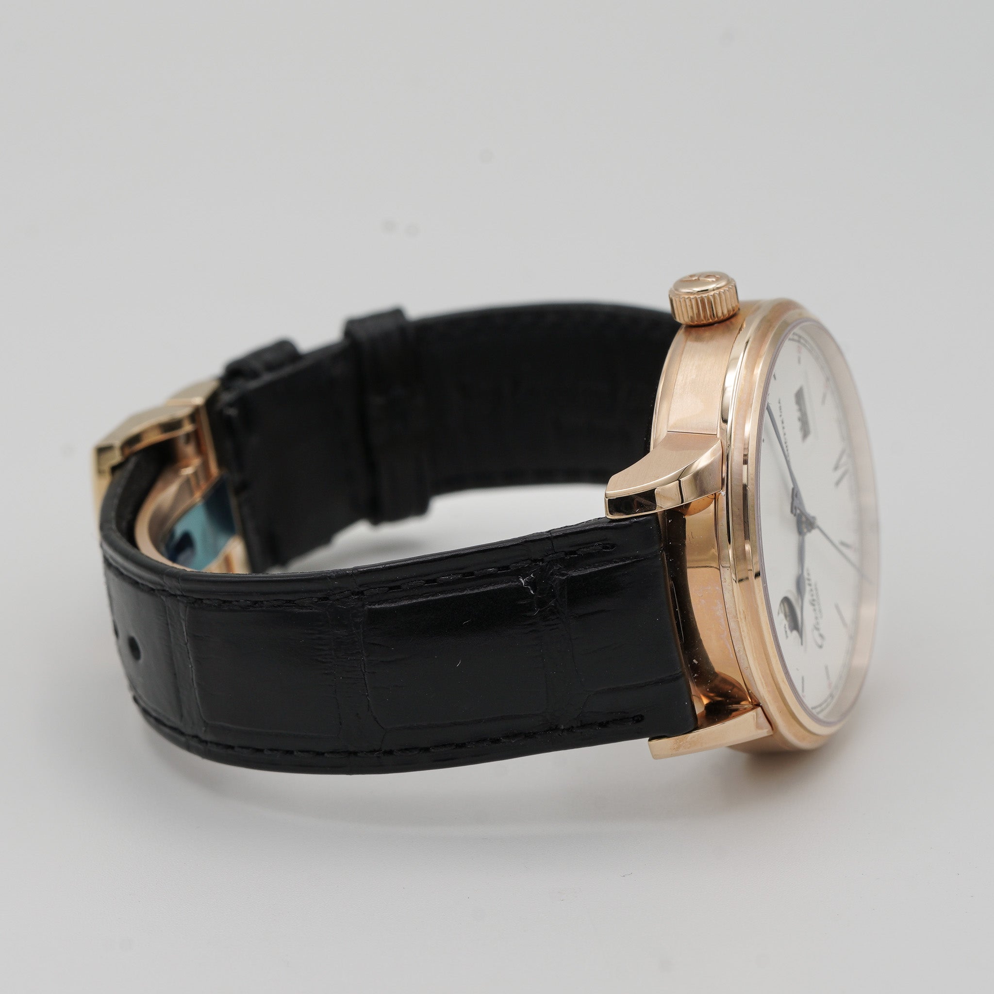 Glashütte Original Senator Excellence Panorama Date Moon Phase 1-36-04-02-05-30 strap 12 o'clock