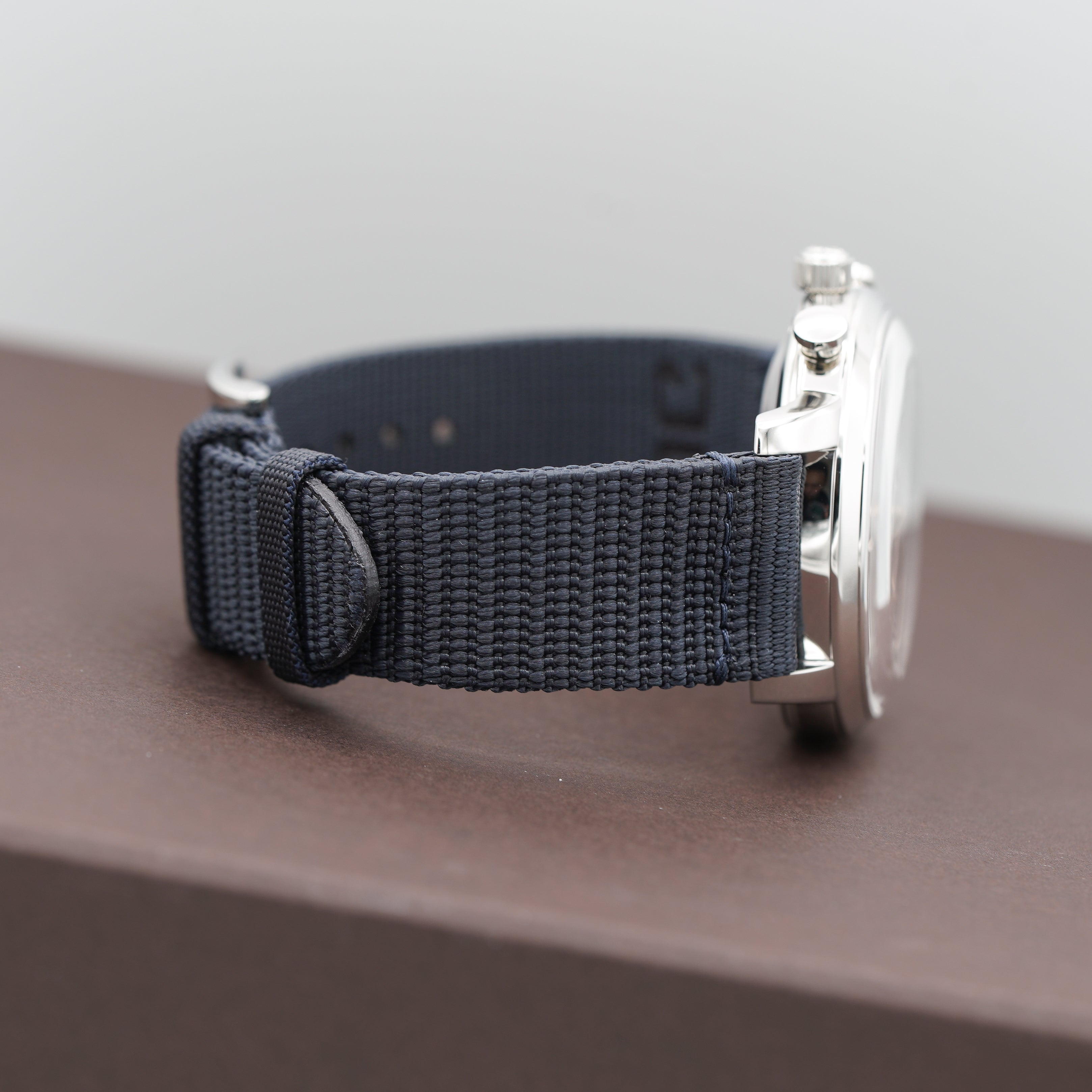 Glashütte Original Sixties Chronograph Annual Edition Grey strap 12 o'clock