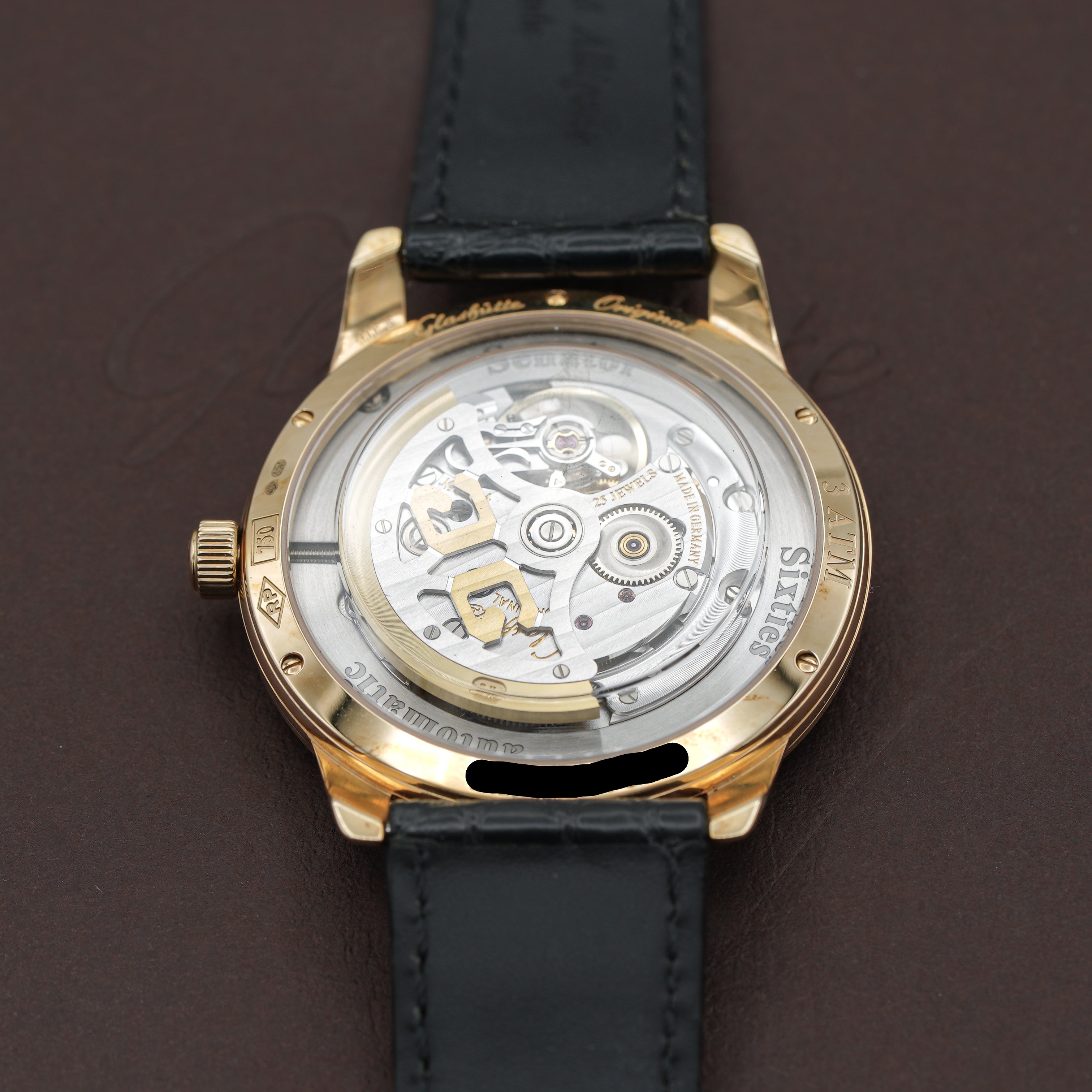 Glashütte Original Sixties Time Only Rose Gold Watch movement