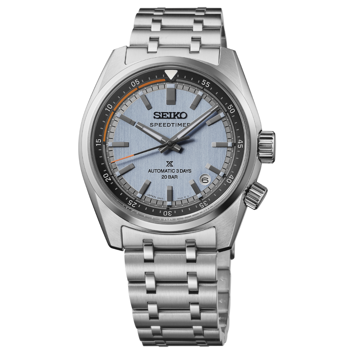 Seiko Prospex Speedtimer Mechanical Light Blue 39.5mm HBC003 front view