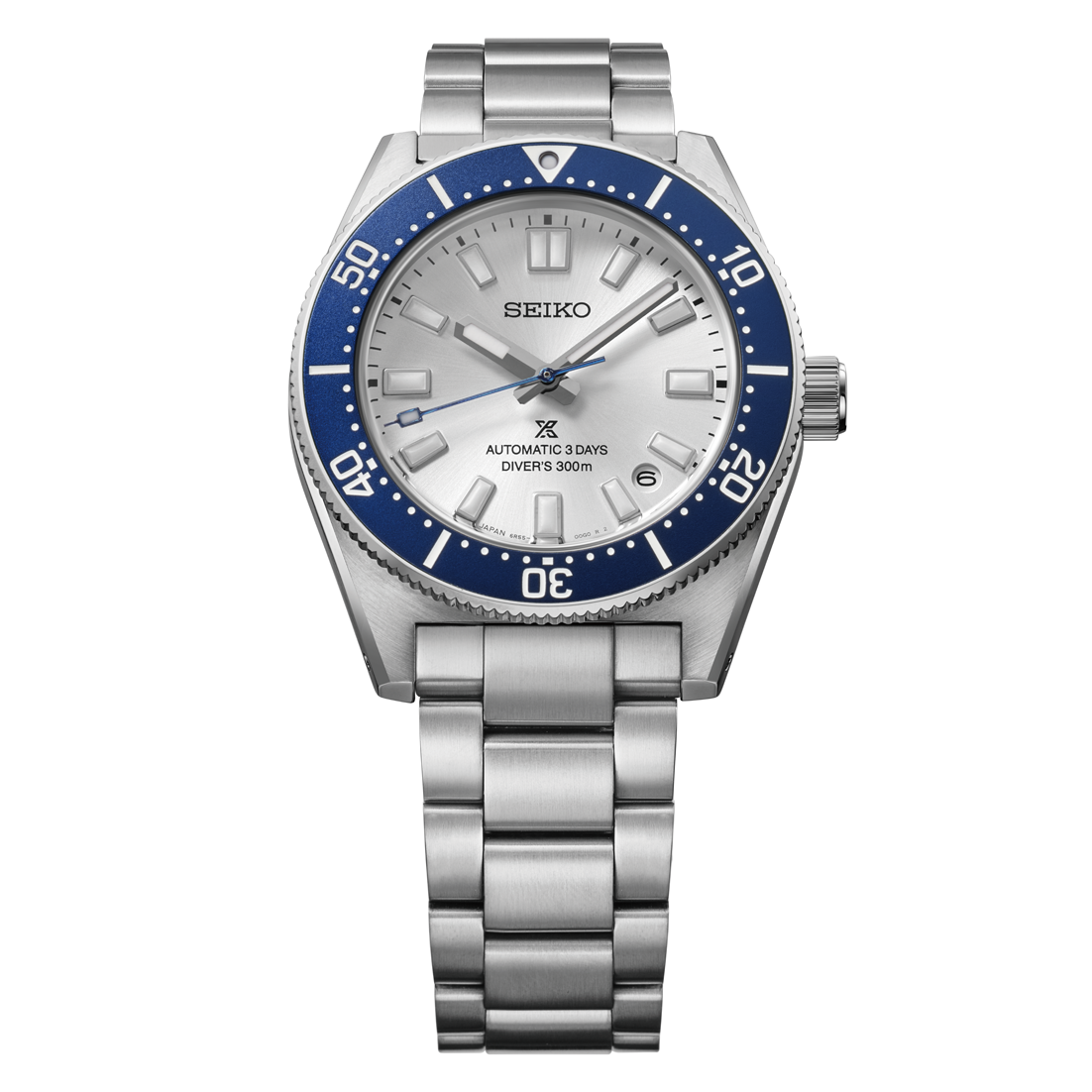 Front View of Seiko Prospex Luxe 1965 Diver Automatic Silver Dial 145th Anniversary Limited Edition 40mm HBC005