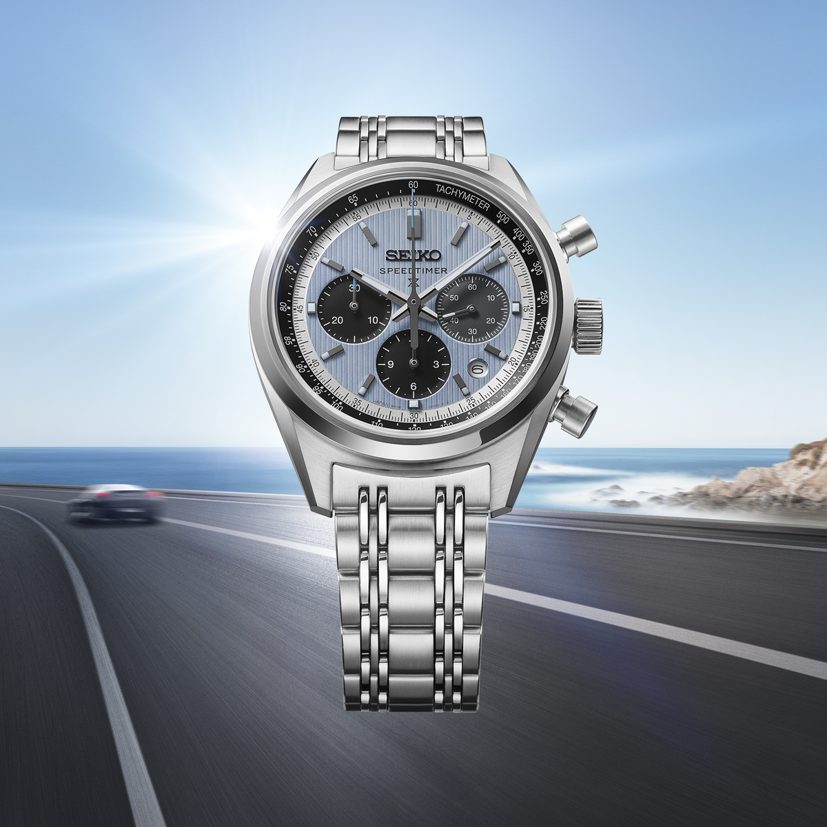 Seiko Prospex Speedtimer Mechanical Chronograph Sky Blue 42mm HBD001 product shot