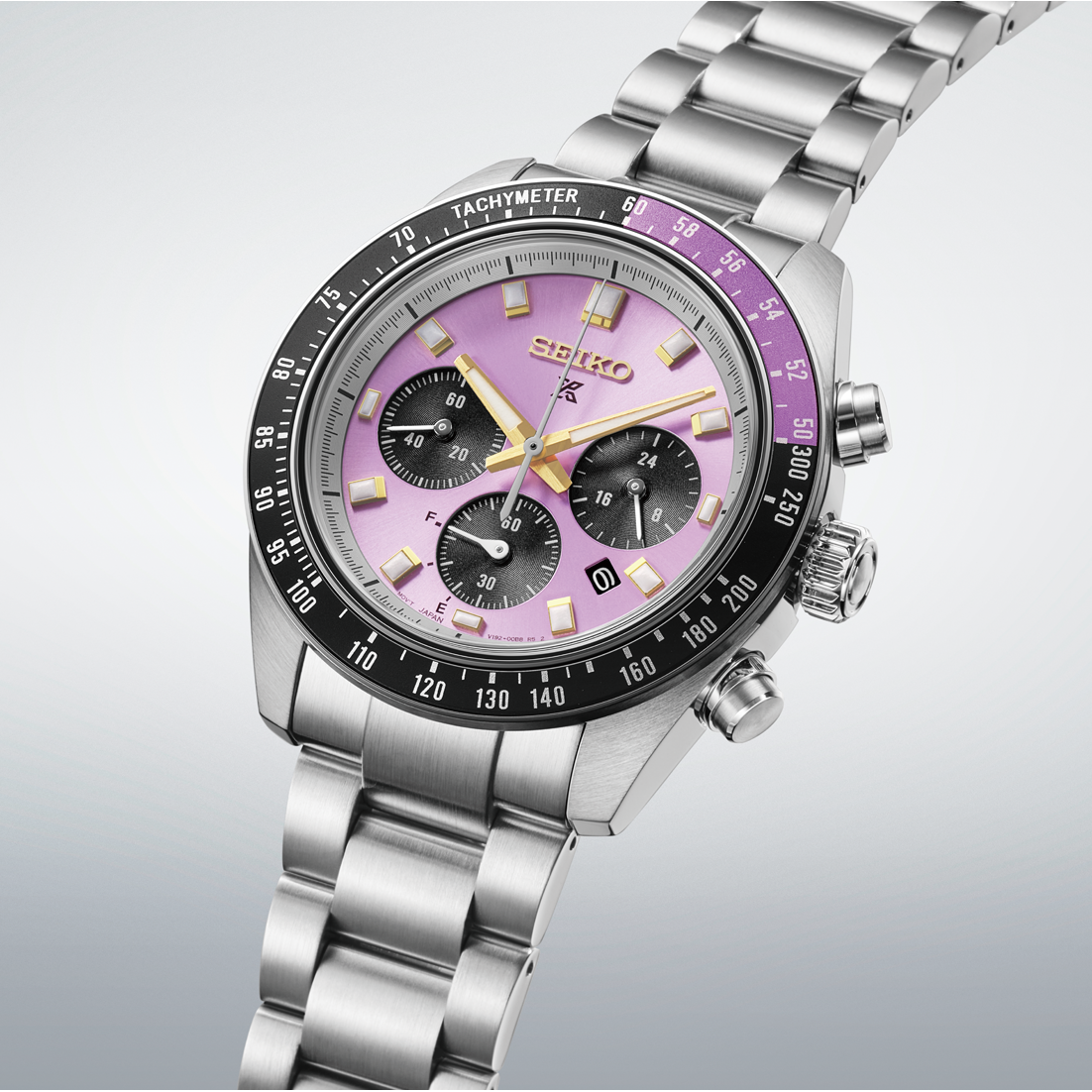 Close Dial View of Seiko 145th Anniversary Limited Edition Prospex Speedtimer Solar HBJ005