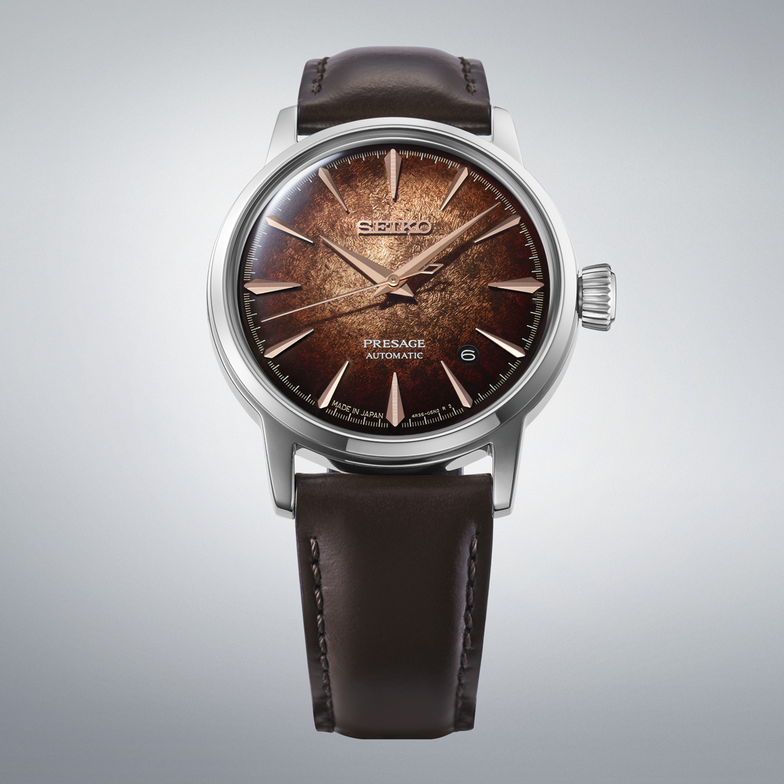Seiko Presage Cocktail Time HCB003 Brown Dial Soldier Shot 2