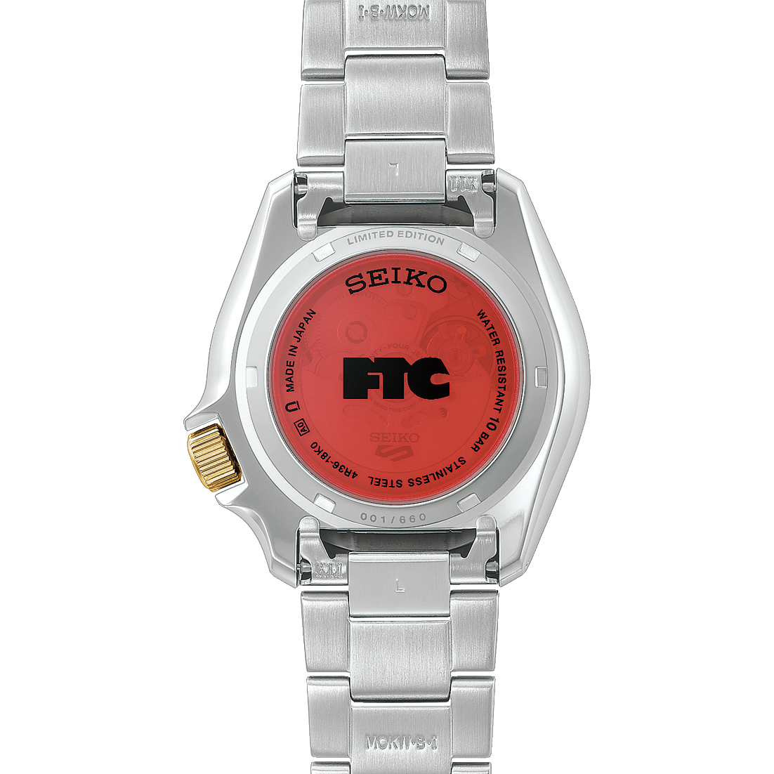 Backcase of Seiko 5 Sports SKX Series FTC Limited Edition HDB011