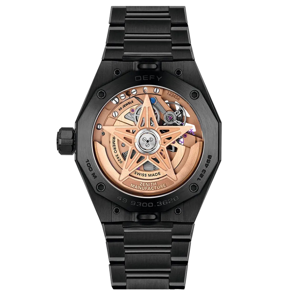 Zenith Defy Skyline Skeleton Black & Gold 41mm 49.9300.3620/07.I001 caseback