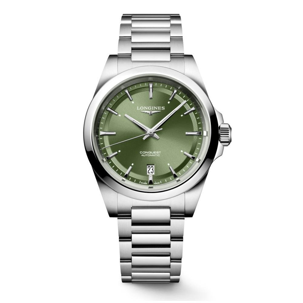 L37204026 Longines Green Conquest 38mm Stainless Steel Watch L3