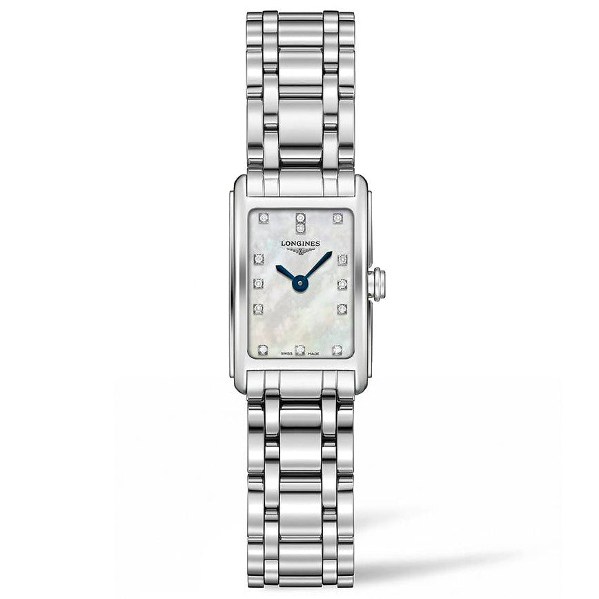 Longines Elegance Dolcevita Mother of Pearl with Diamonds 17.40x27mm L52584876 Front View