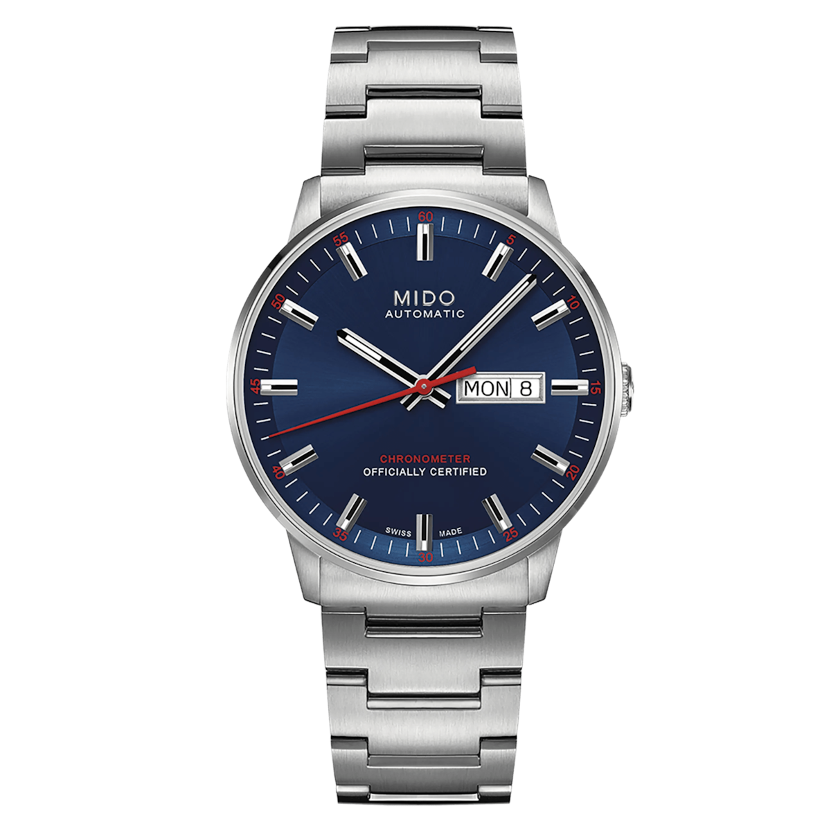 MIDO Commander Chronometer Blue Dial Stainless Steel Watch - 40mm - M0214311104100