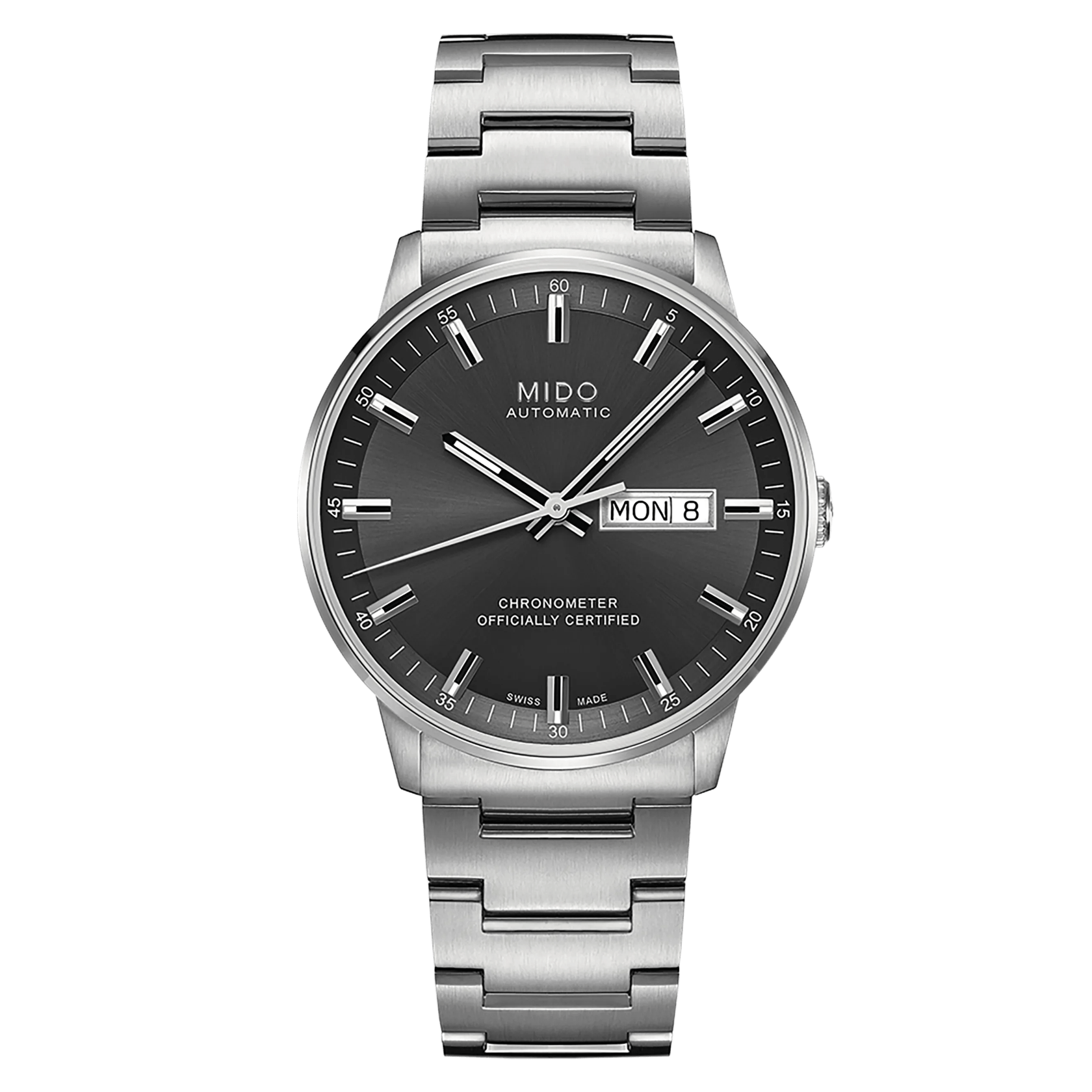MIDO Commander Chronometer Anthracite Dial Stainless Steel Watch - 40mm - M0214311106100
