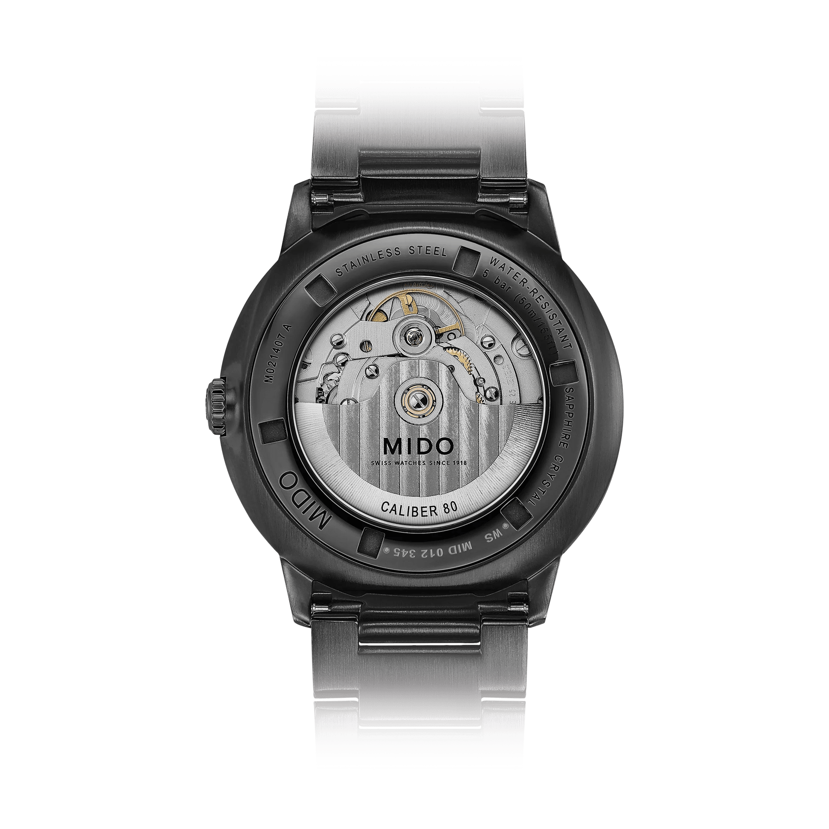 MIDO Commander Gradient Black SeeThrough Black PVD 40mm M0214073341100