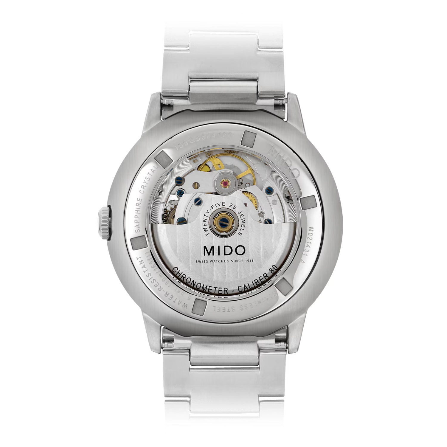 Back view of MIDO Commander Chronometer Silver 40mm M0214311103100