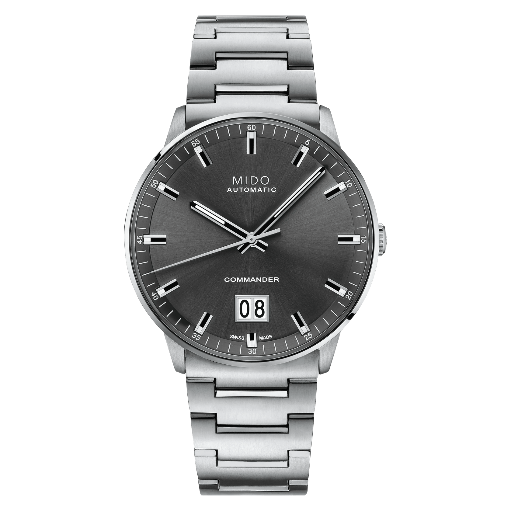 MIDO Commander Big Date Anthracite Dial - Stainless Steel Watch - 42mm - M0216261106100