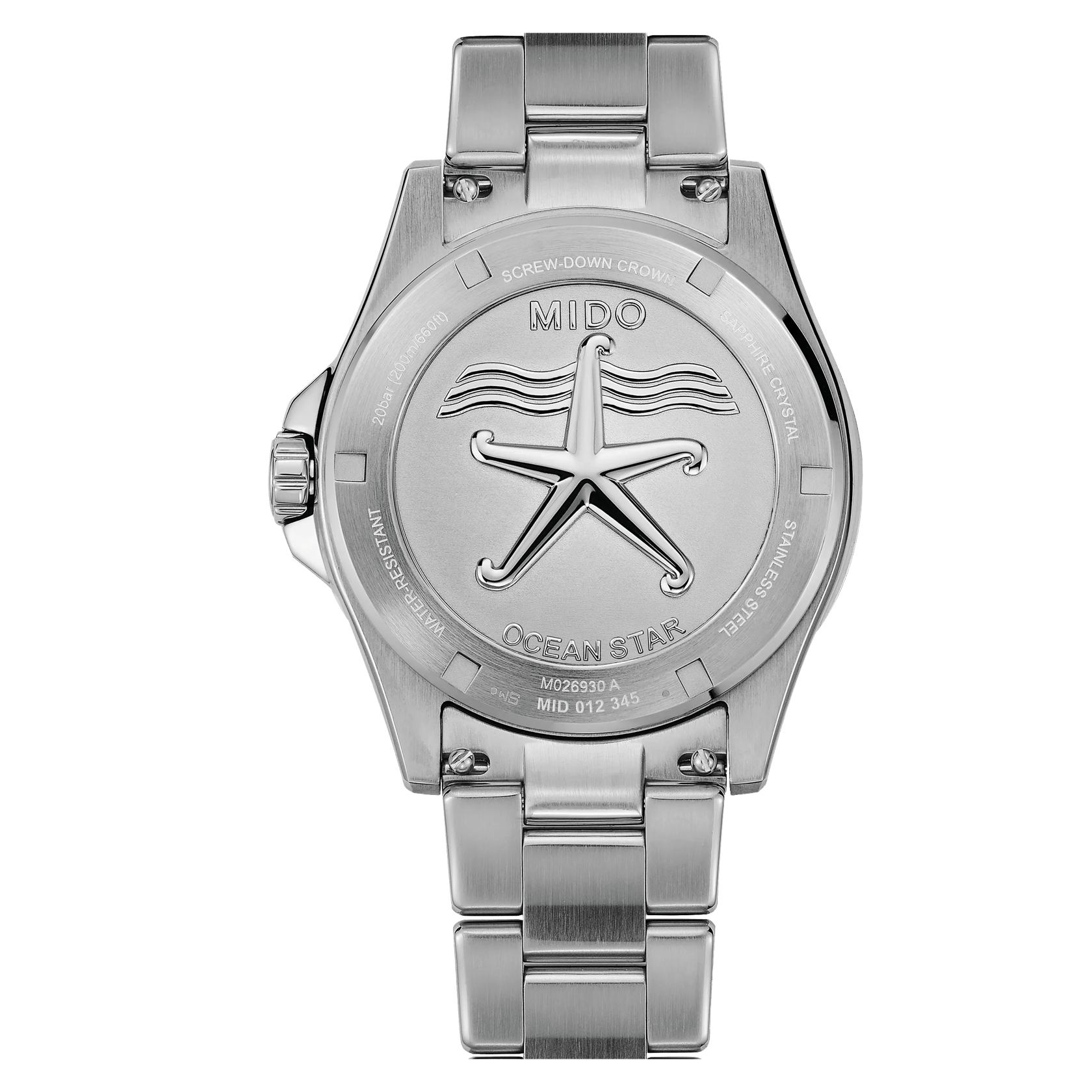Back view of MIDO Ocean Star 200 White 41mm M0269301103100