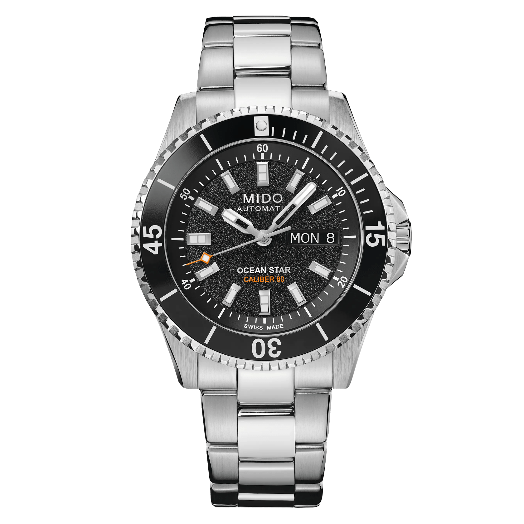 Front View MIDO Ocean Star 200 Black 41mm M0269301105100