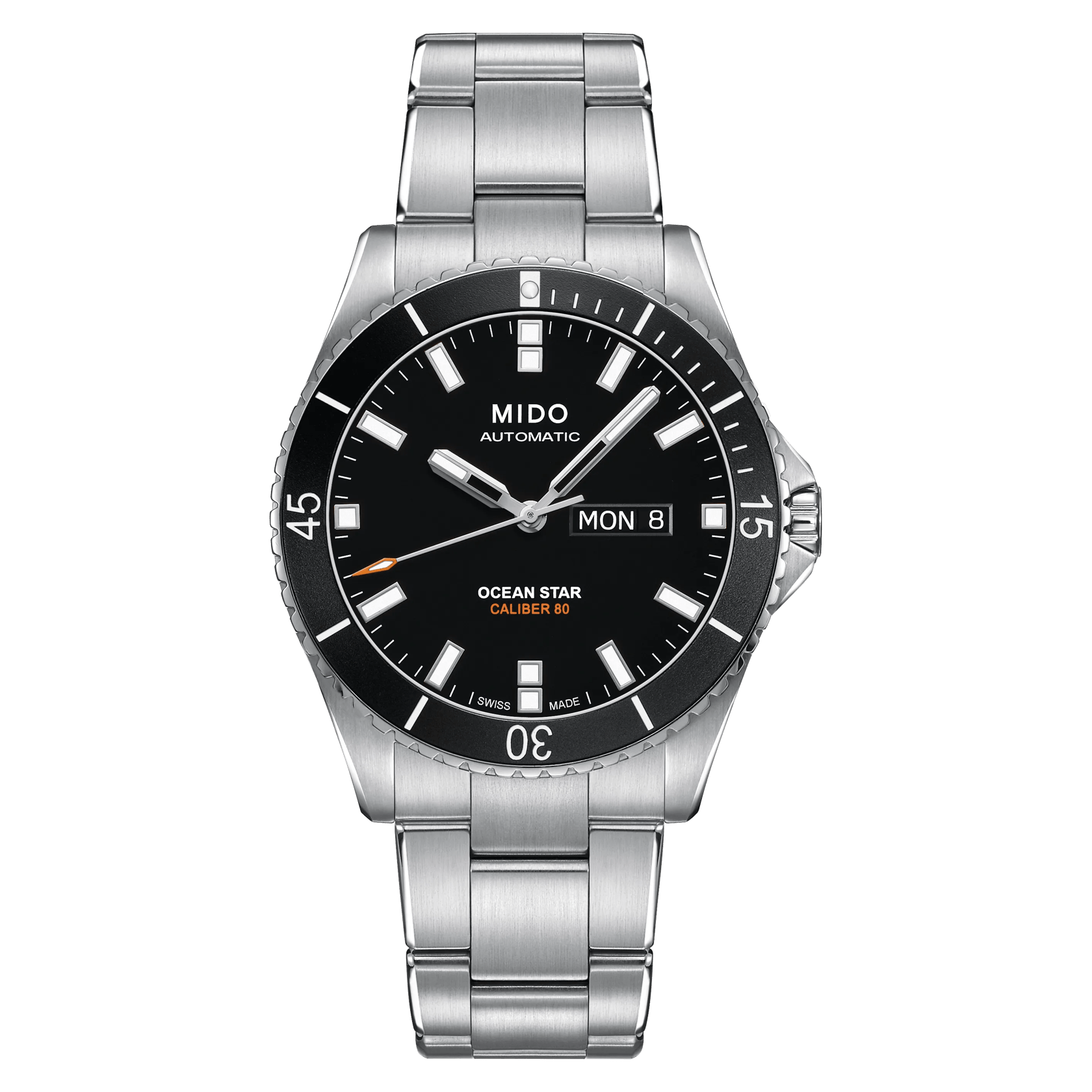 MIDO Ocean Star 200 Black Dial Stainless Steel Watch - 42.5mm - M0264301105100