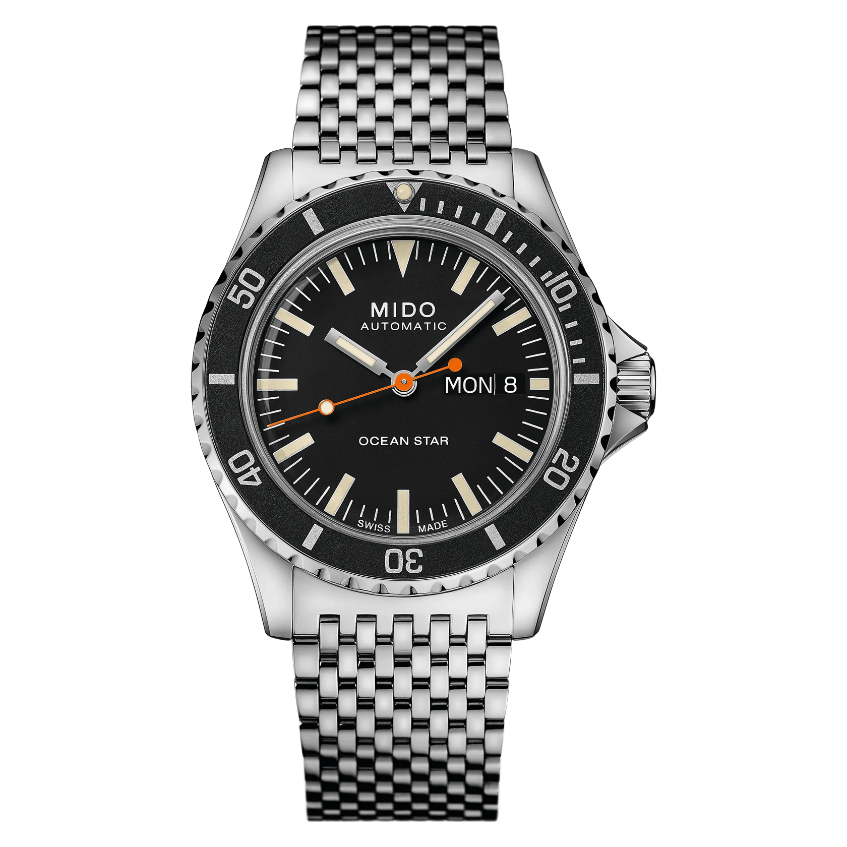 MIDO Ocean Star TributeSpecial Edition Black Dial Stainless Steel Watch - 40.5mm - M0268301105100