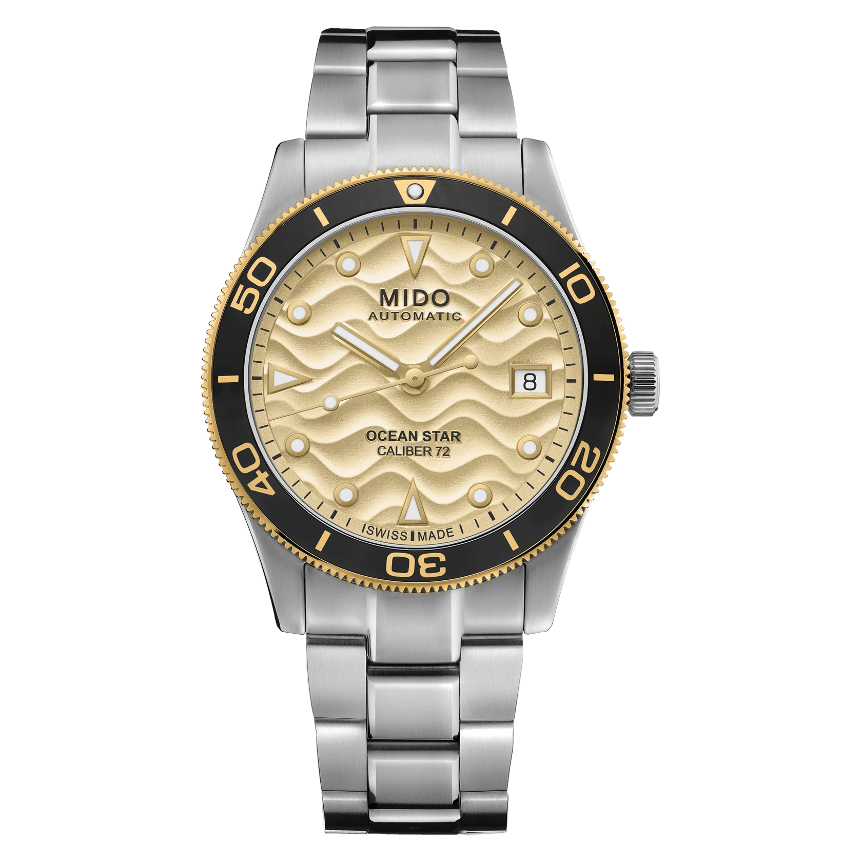 Mido Ocean Star 39mm Stainless Steel Diver Watch for Men with Champagne dial - M0269072102100