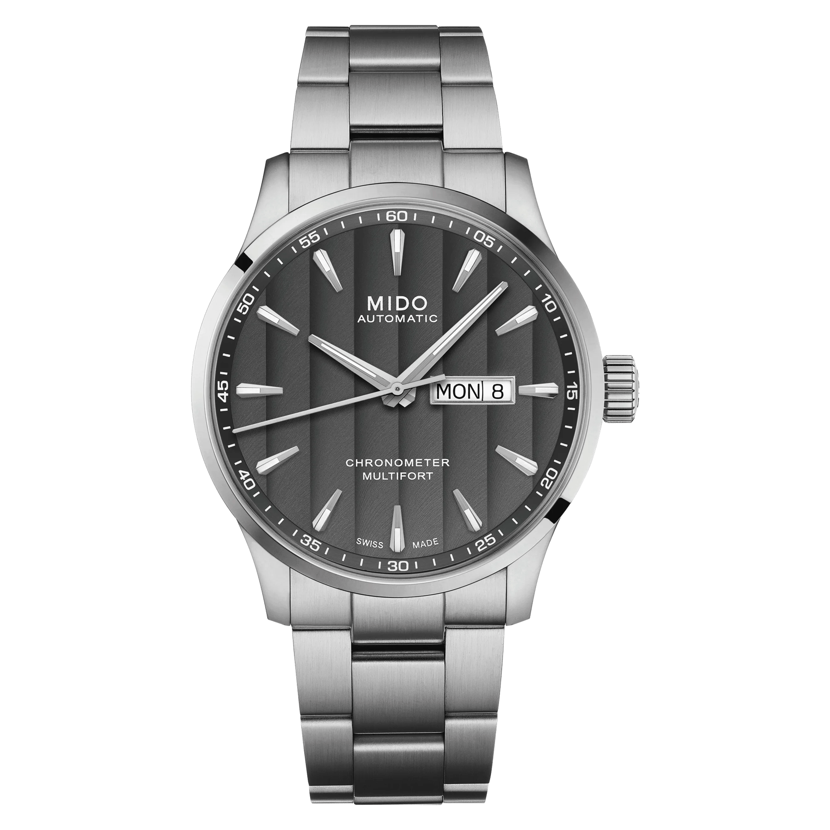 MIDO Multifort Chronometer 1 Grey Dial, Stainless Steel Watch - 40mm - M0384311106100