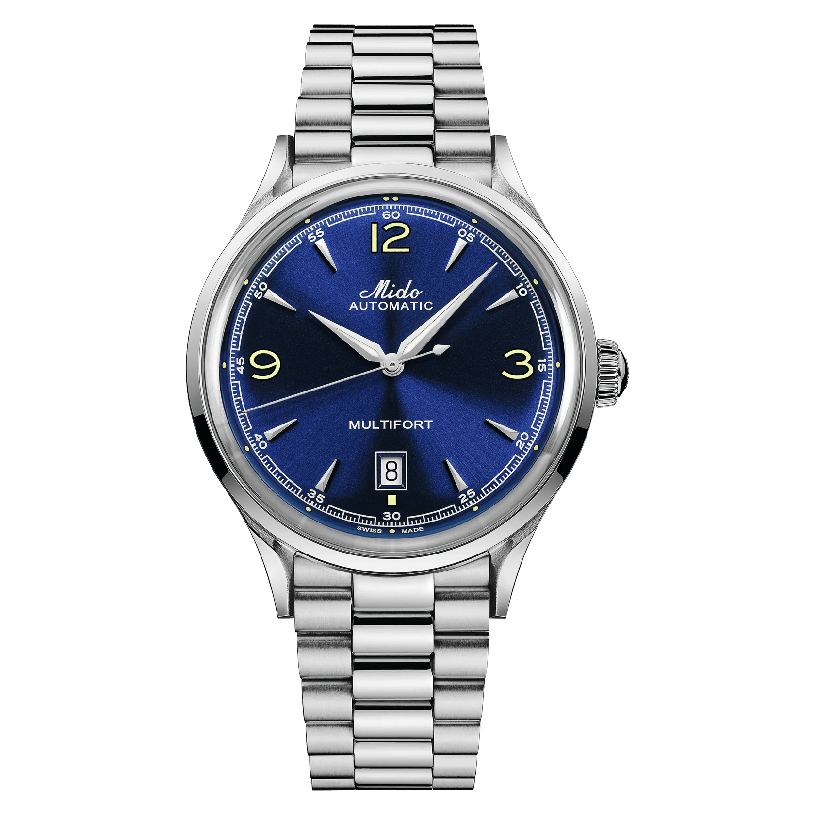 MIDO Multifort Powerwind Blue Dial, Stainless Steel Watch - 40mm - M0404071104700