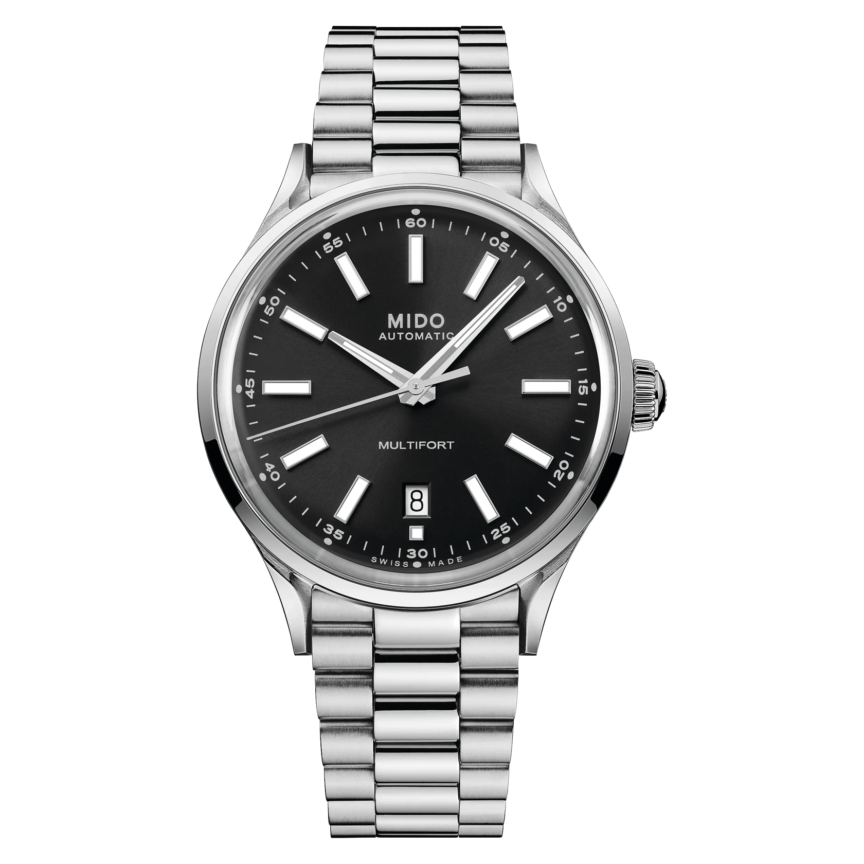 MIDO Multifort Patrimony Powerwind Anthracite Dial, Stainless