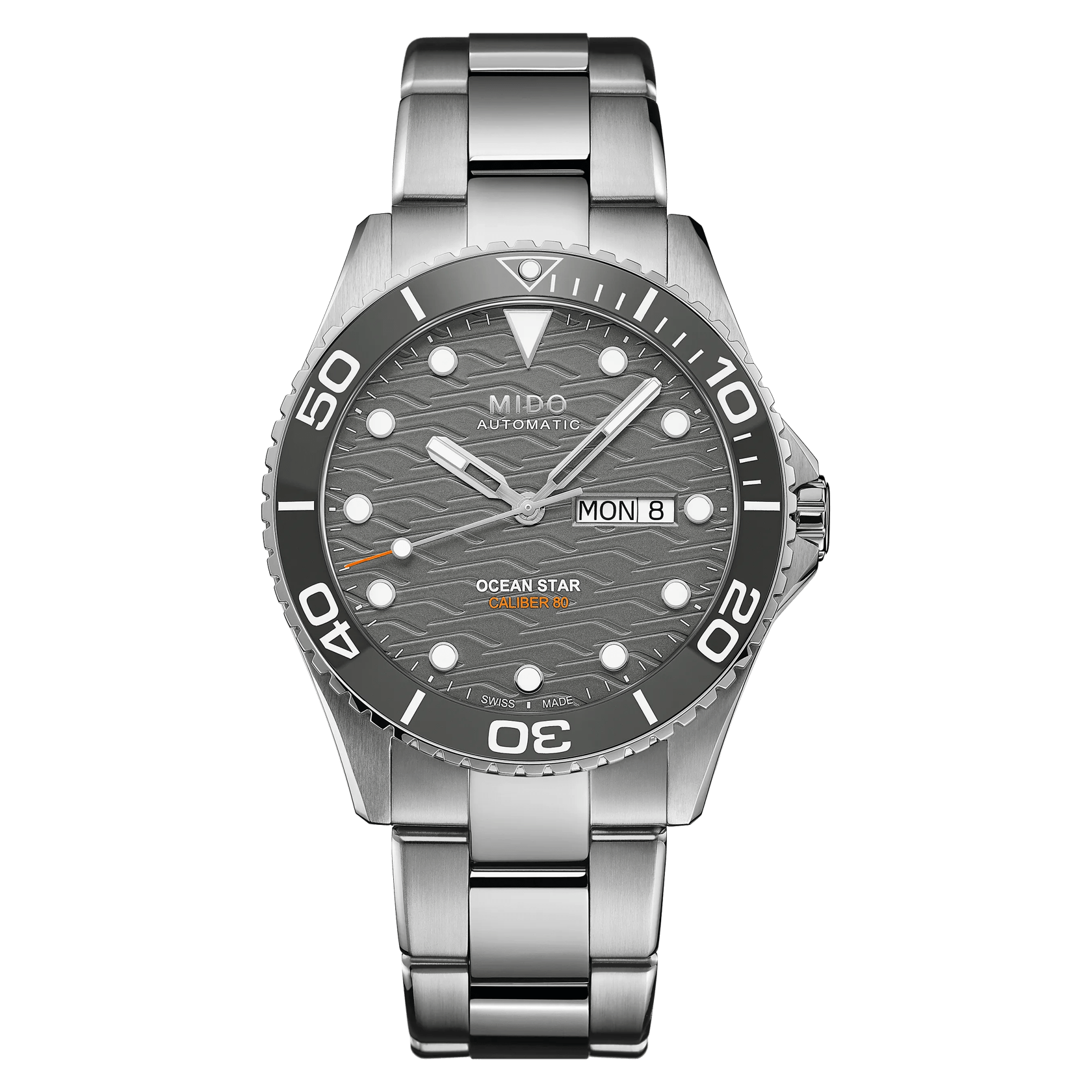 MIDO Ocean Star 200C Ceramic Bezel Grey Dial Stainless Steel Watch - 42.5mm - M0424301108100